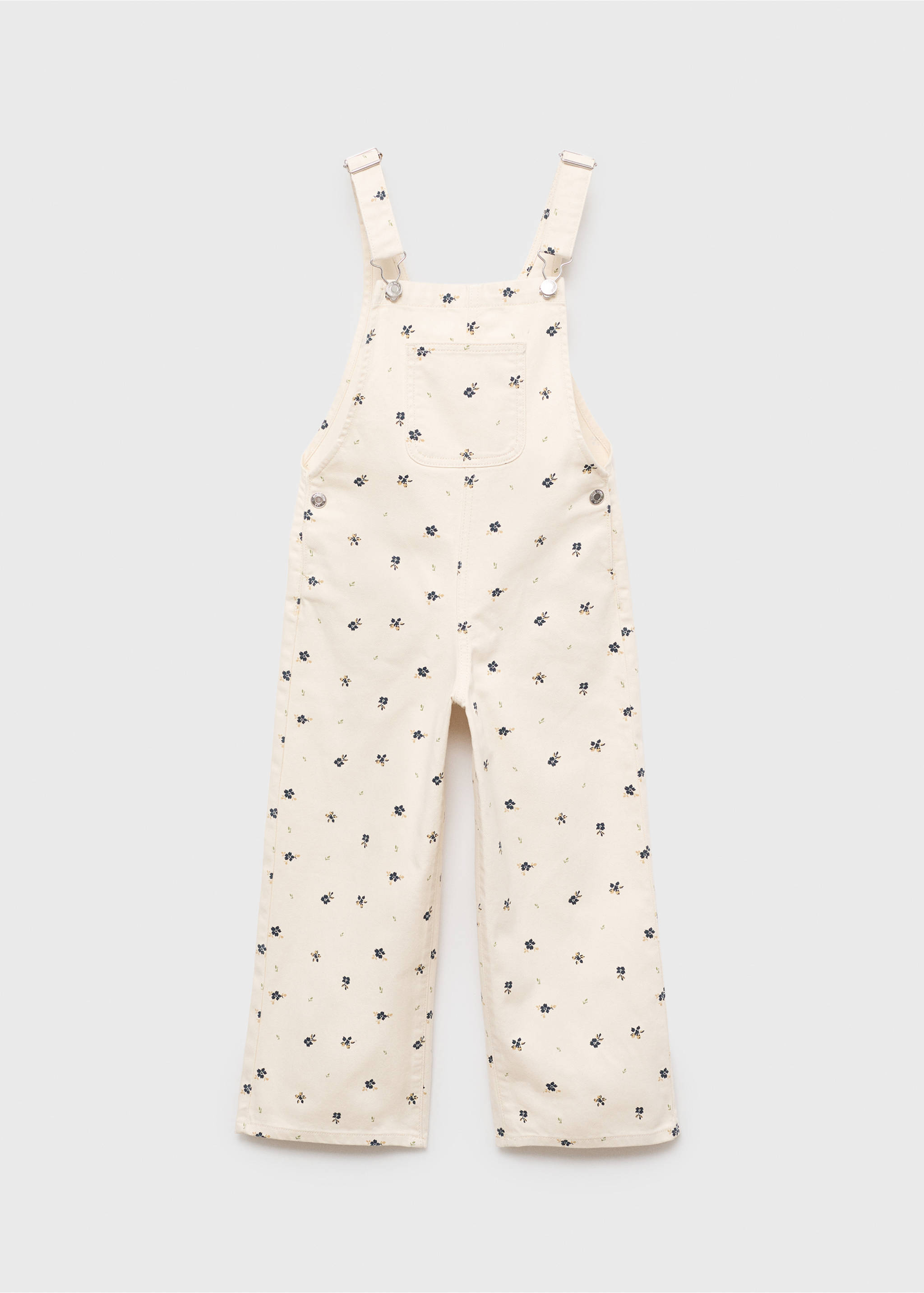 Floral print dungarees - Article without model, Ecru. Ref: 17055795-00.