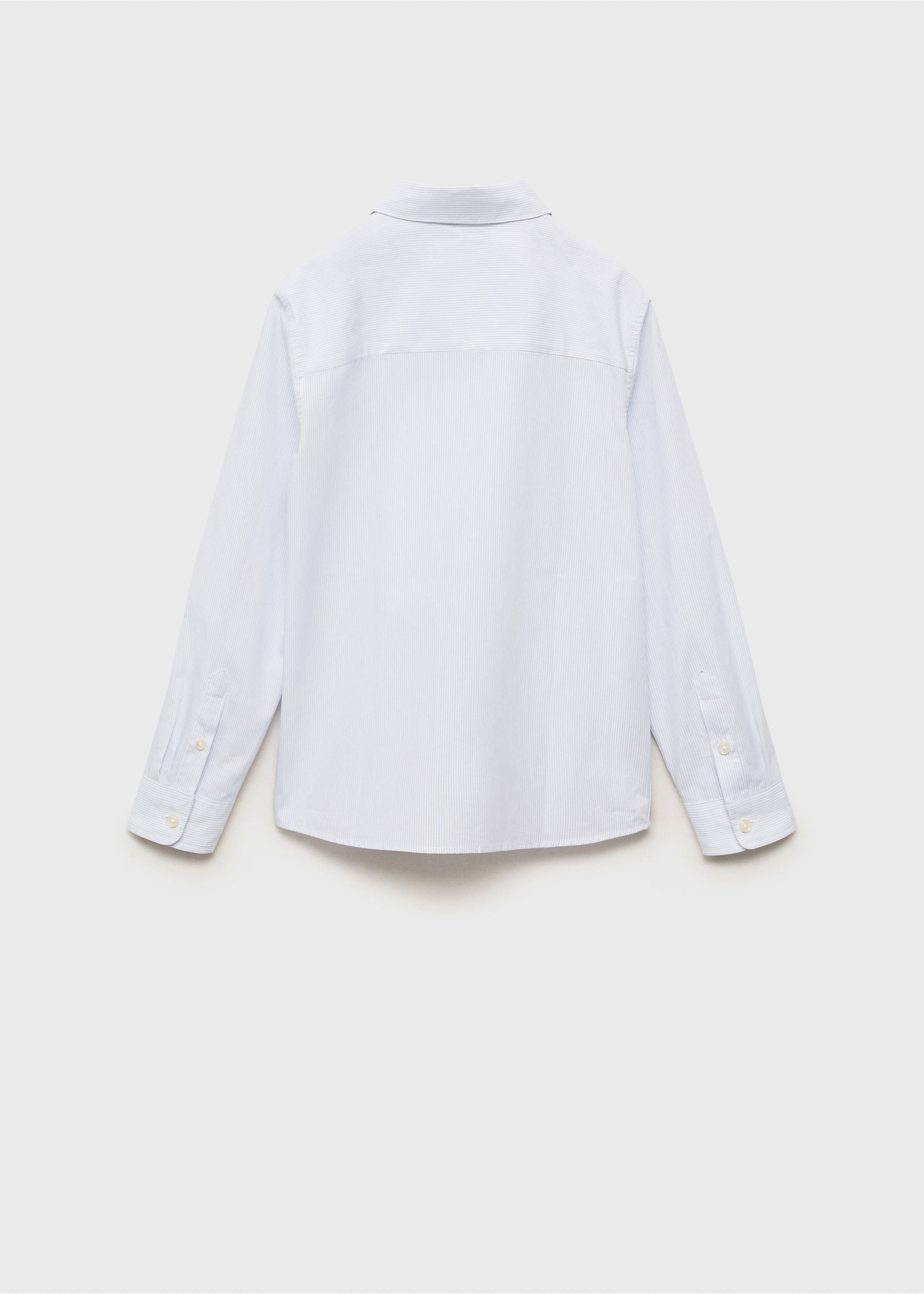 Striped Oxford shirt - Reverse of the article, Sky Blue. Ref: 17055796-00.