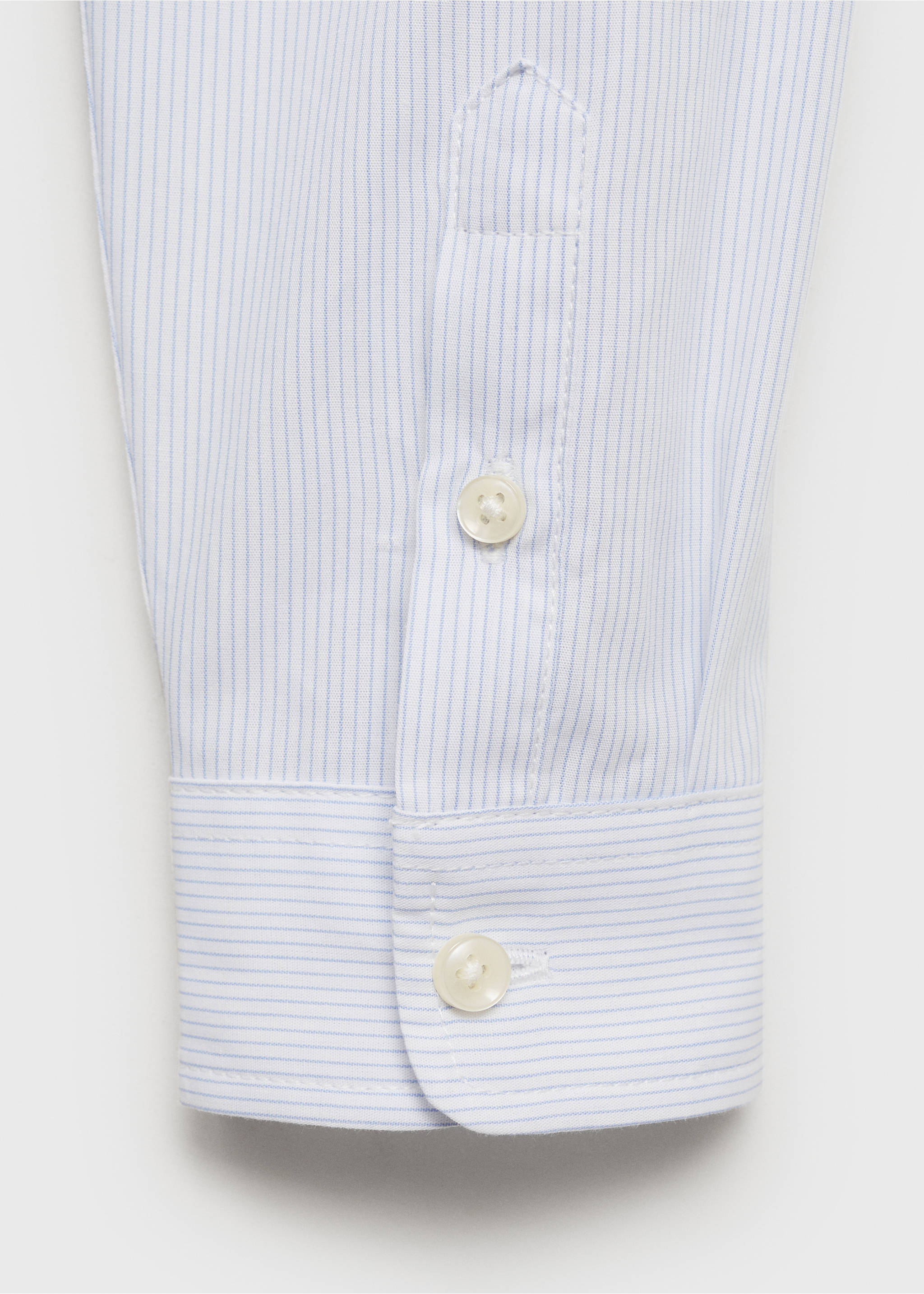 Striped Oxford shirt - Details of the article 0, Sky Blue. Ref: 17055796-00.