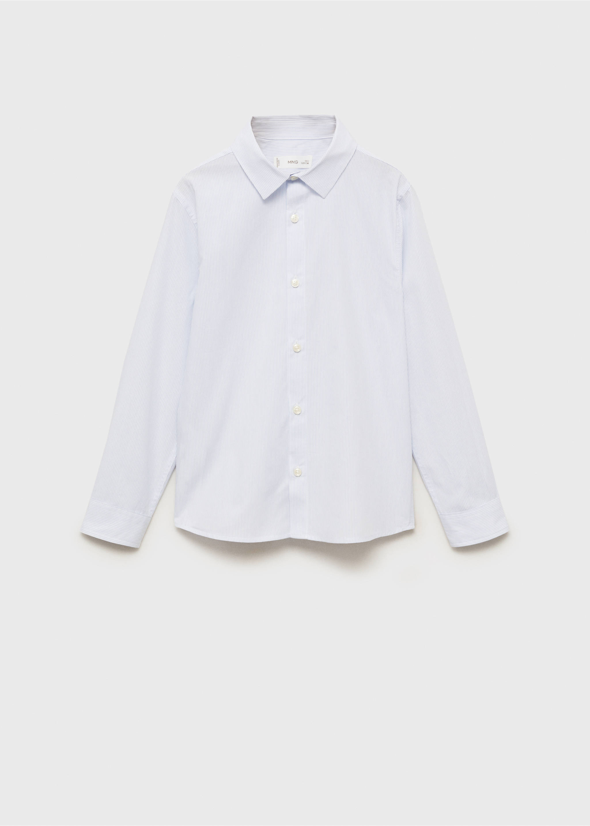 Striped Oxford shirt - Article without model, Sky Blue. Ref: 17055796-00.