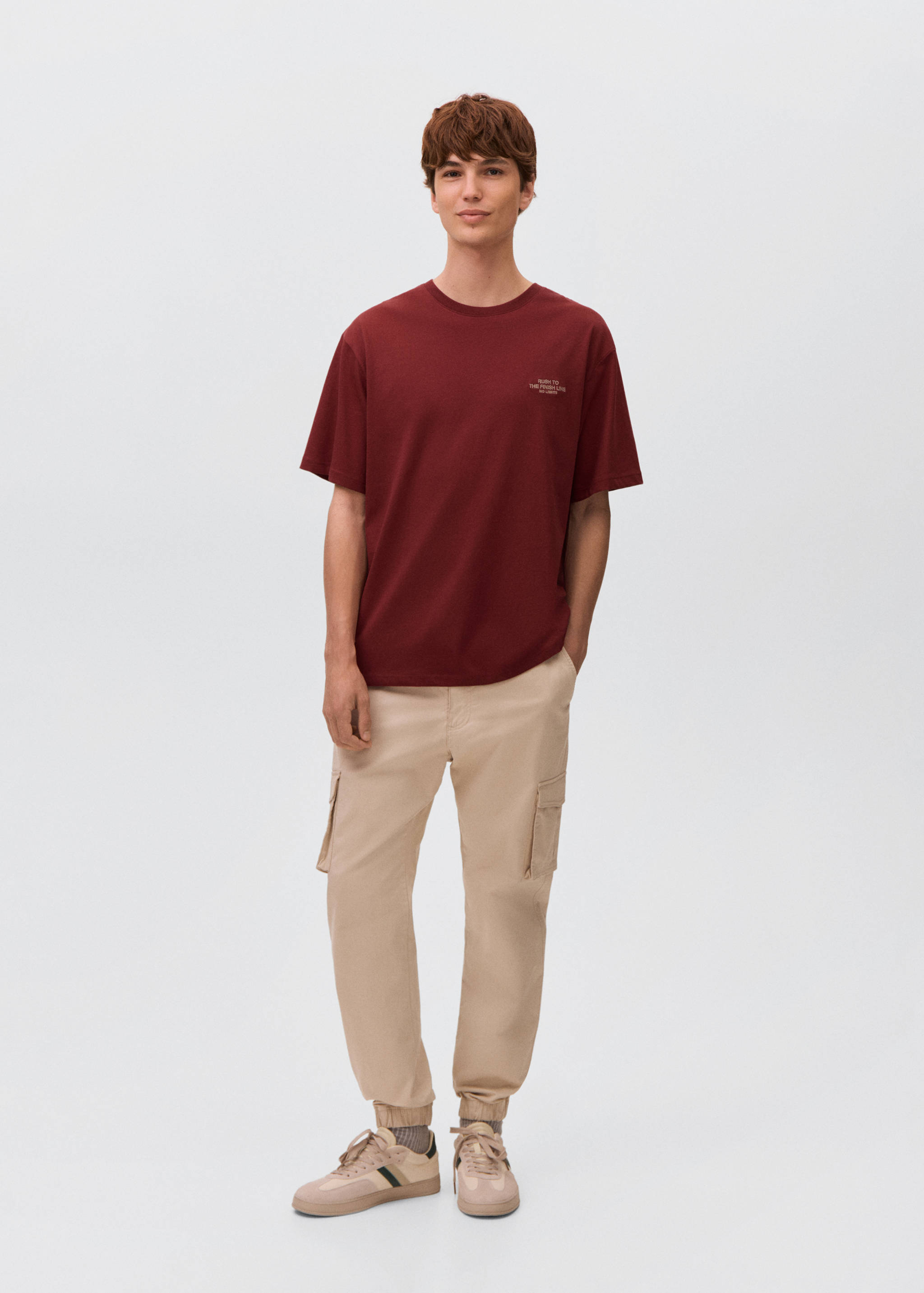 Tryckt bomull t-shirt - Allmän bild