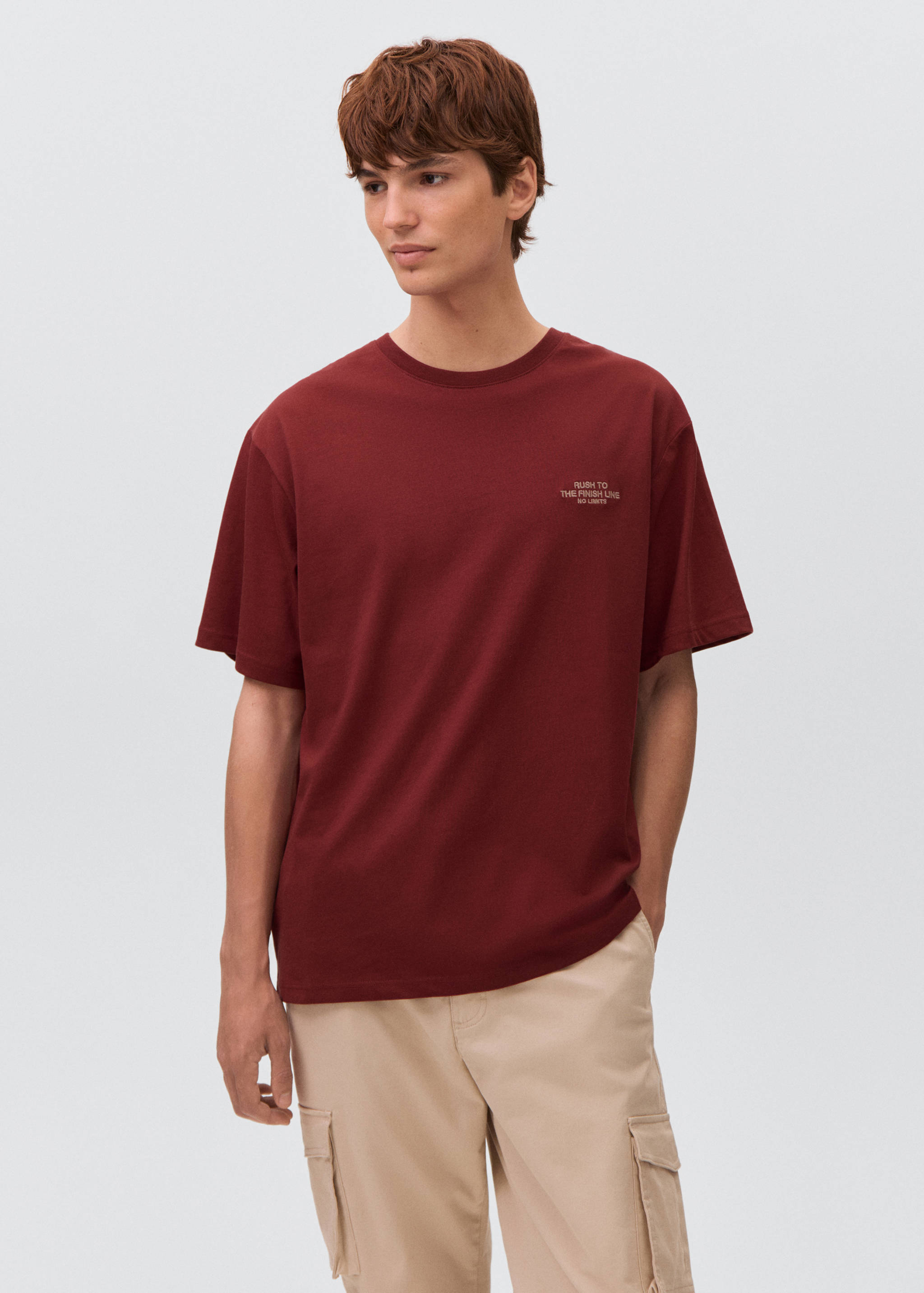 Tryckt bomull t-shirt - Bild av mittparti
