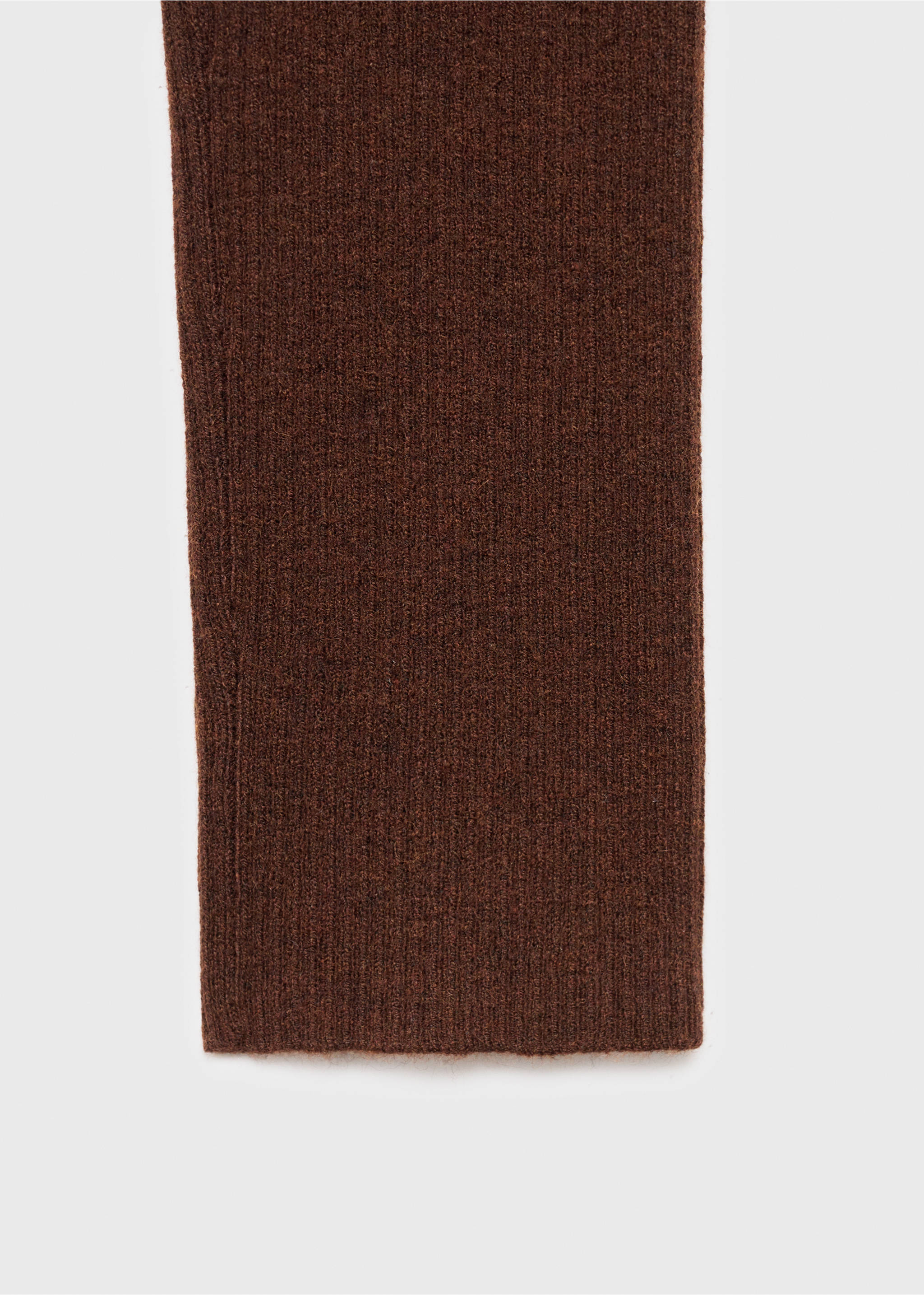Fine rib knit cardigan - Details of the article 0, Chocolate. Ref: 17055804-00.