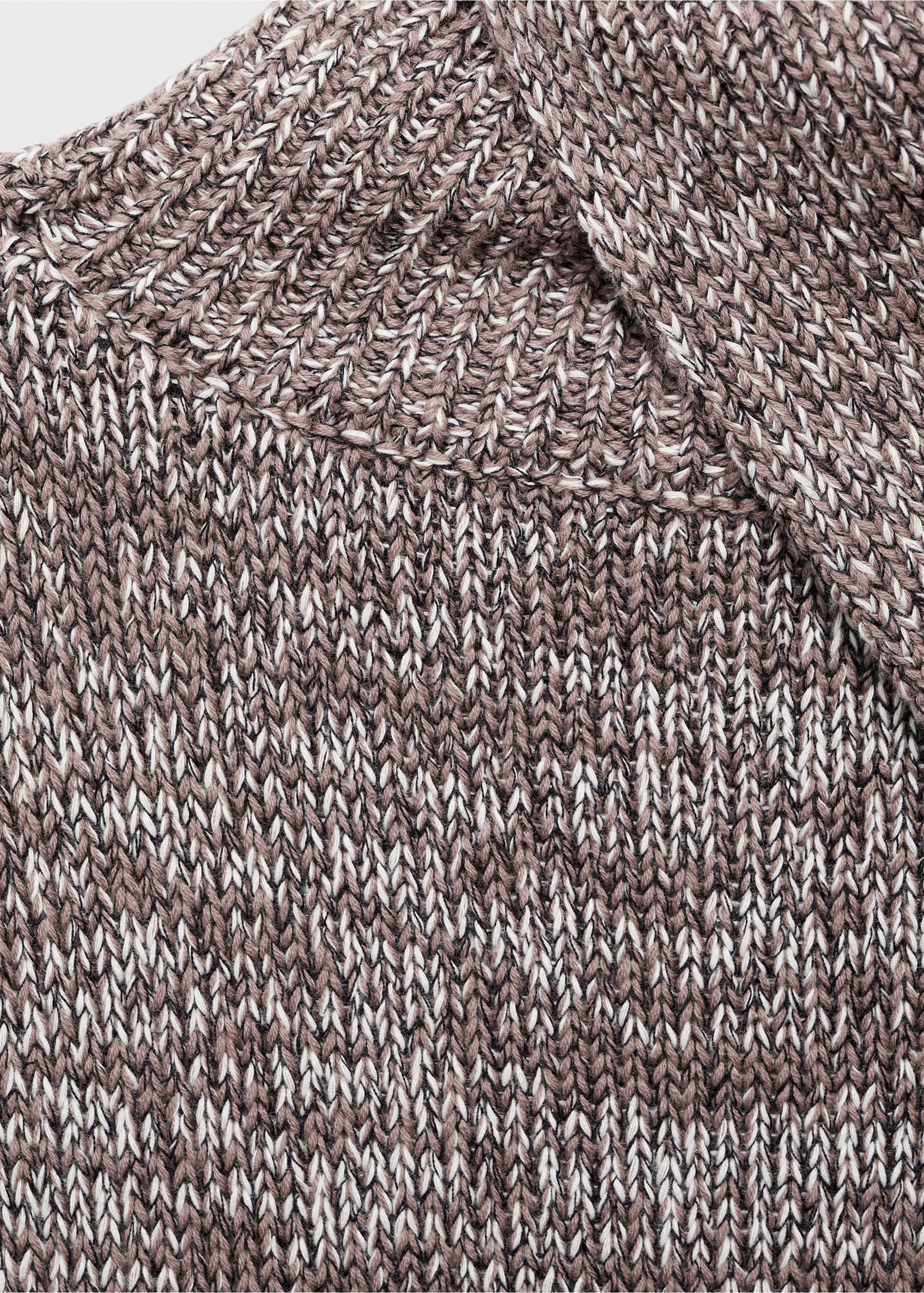 Waistcoat with mottled wrap collar - Details of the article 0, Light/Pastel Grey. Ref: 17055808-00.