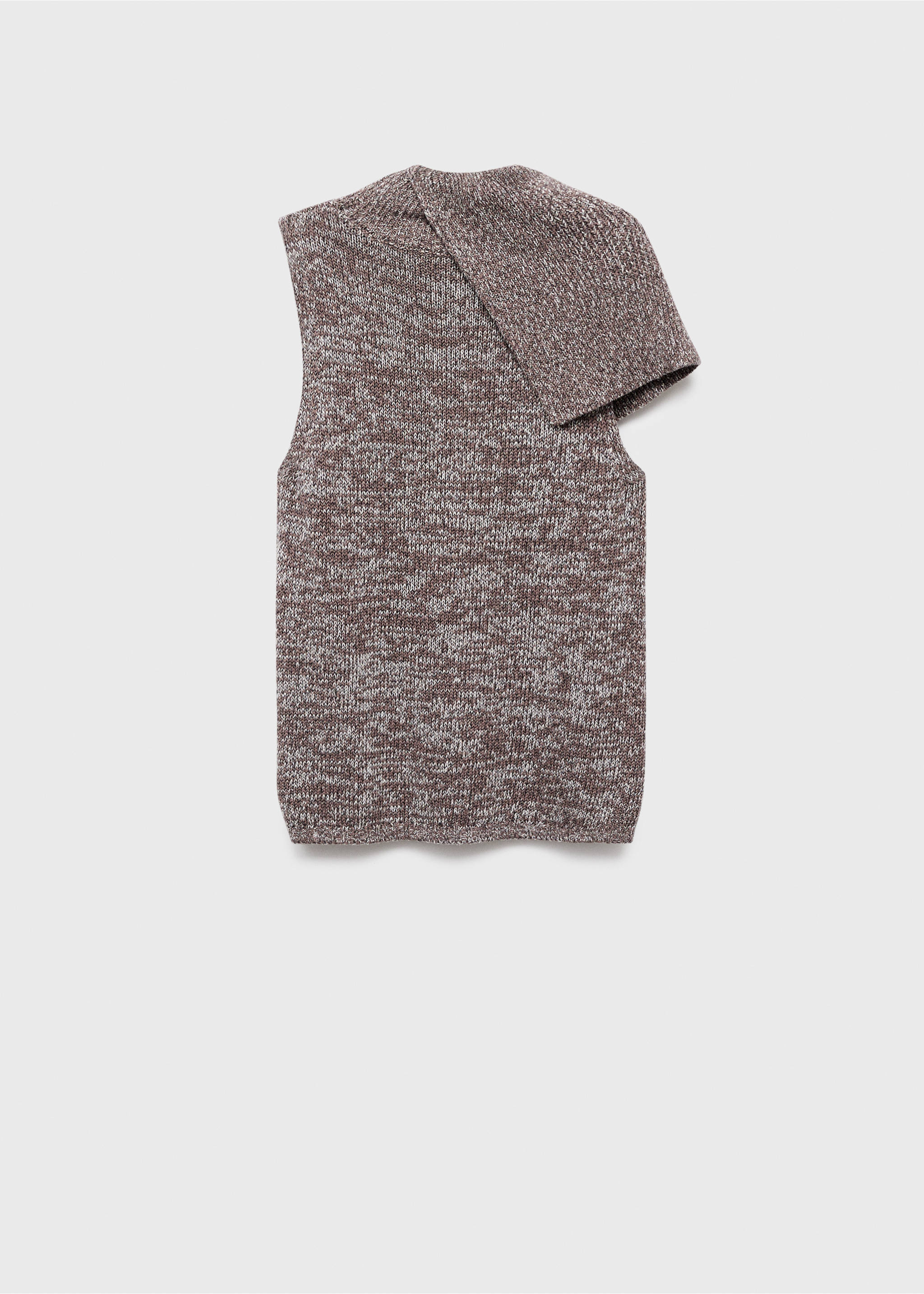 Waistcoat with mottled wrap collar - Article without model, Light/Pastel Grey. Ref: 17055808-00.