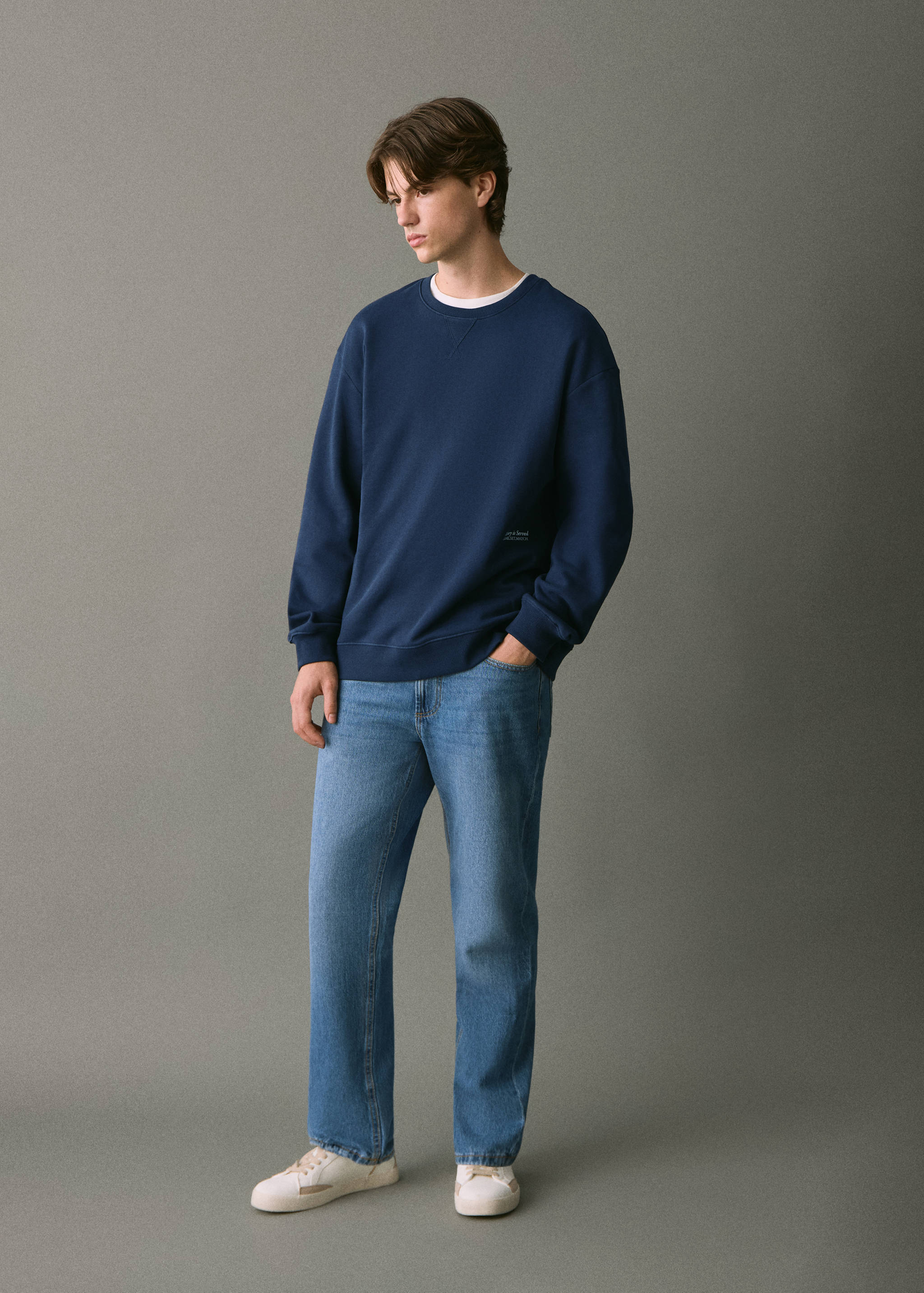 Sweat-shirt coton imprimé - Plan général