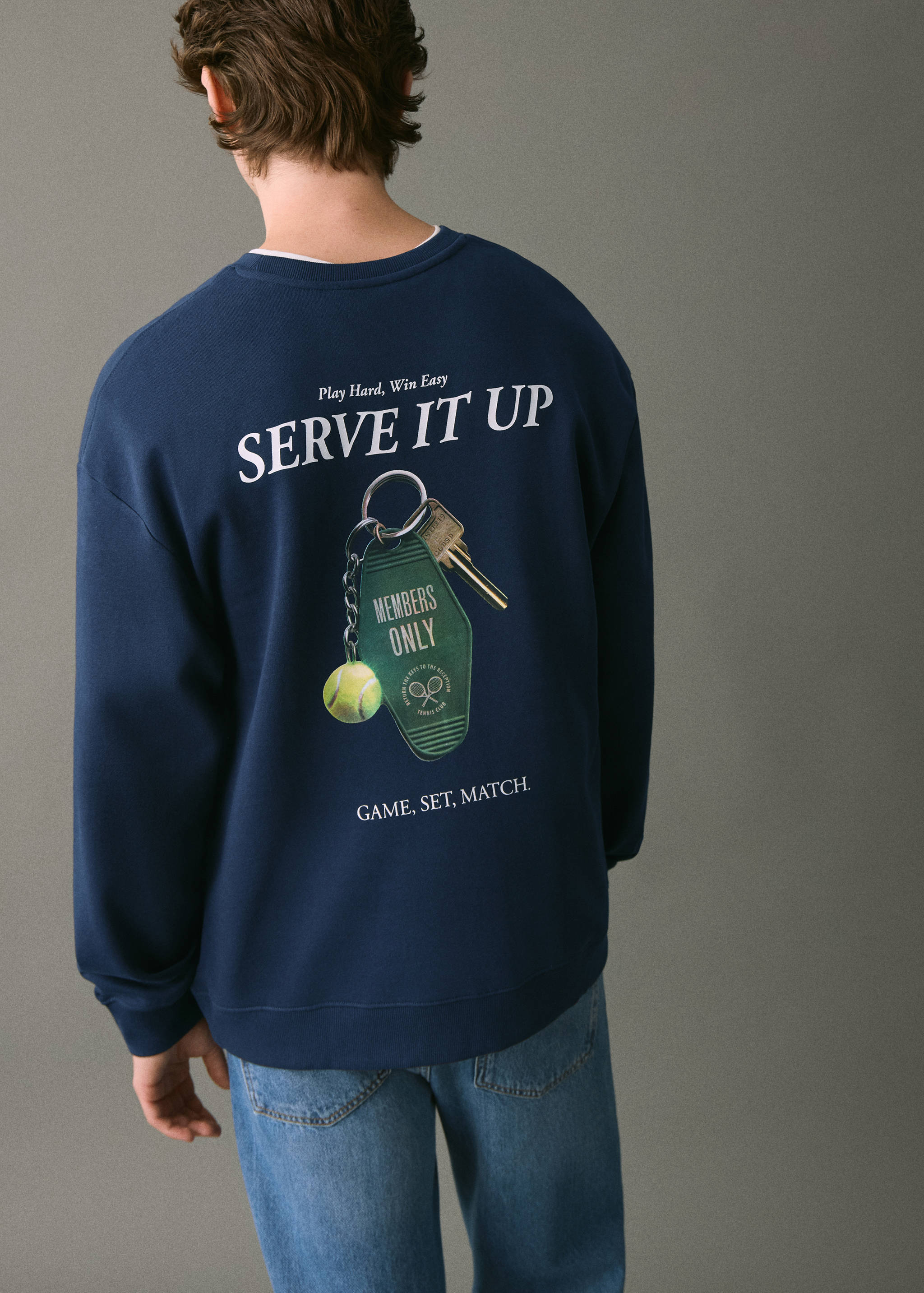Sweat-shirt coton imprimé - Verso de l’article