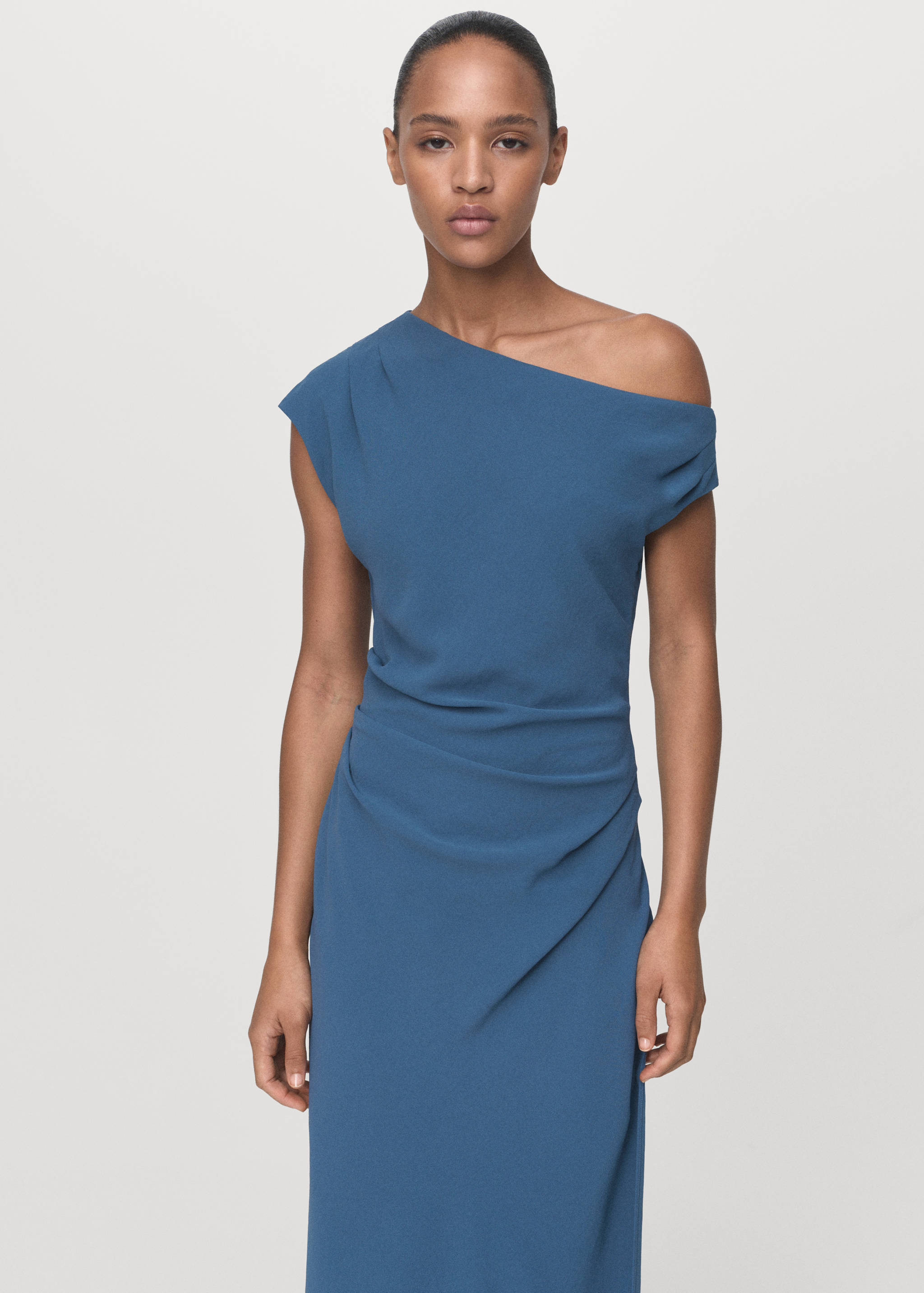 Vestit midi asimètric - Pla mig