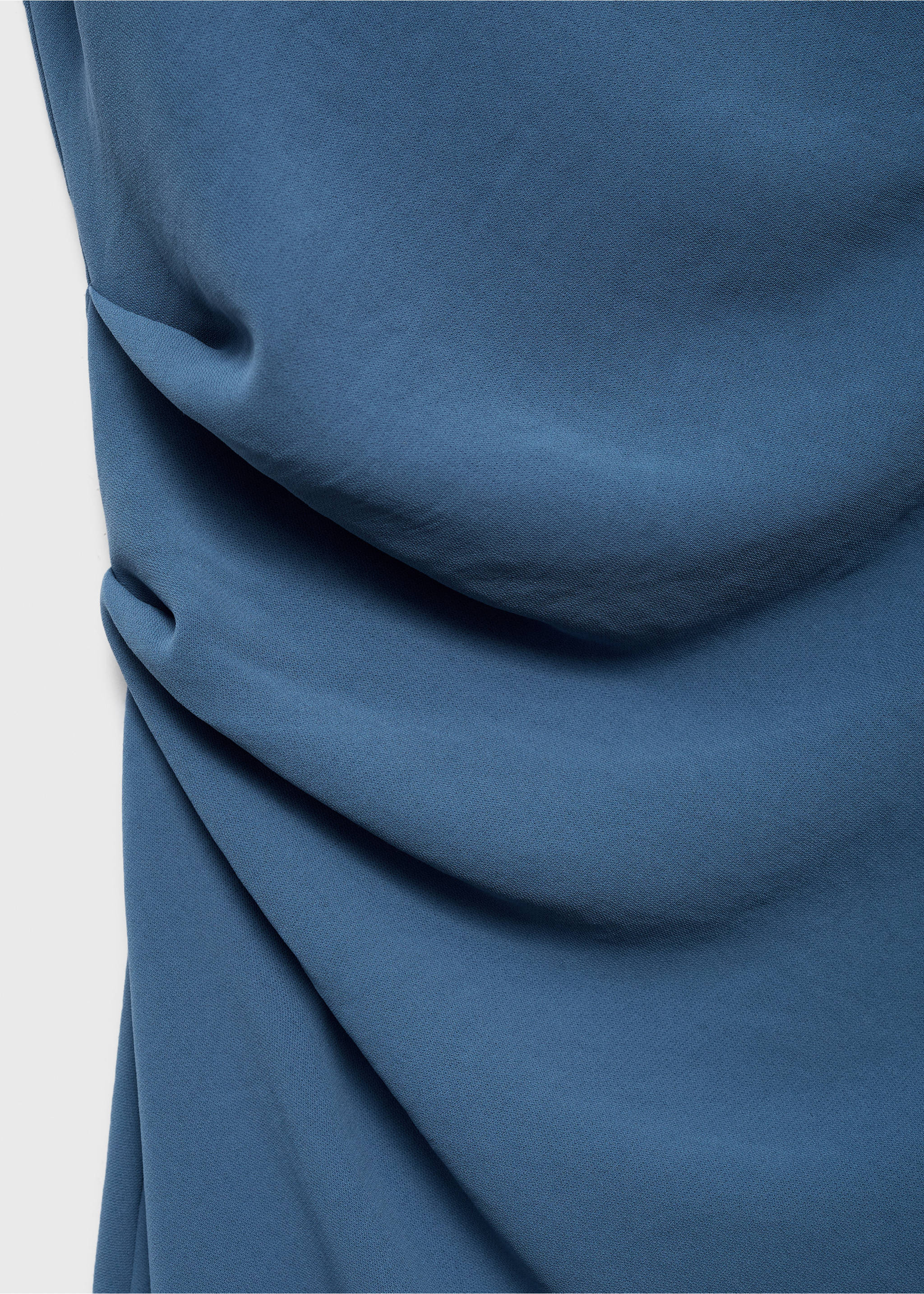 Vestit midi asimètric - Detall de l'article 8, Blau. Ref: 17055811-00.