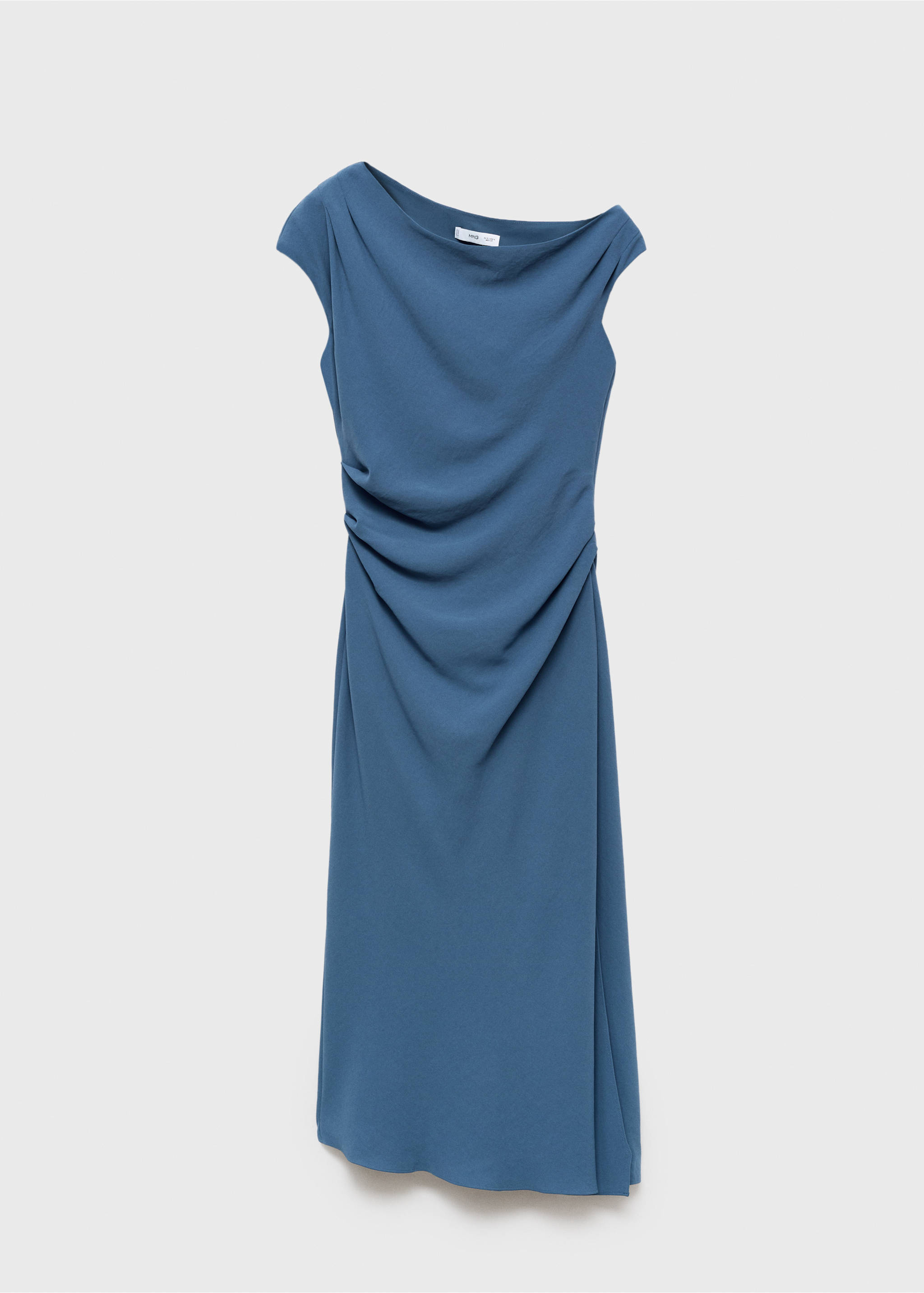 Asymmetrical midi-dress - Article without model, Blue. Ref: 17055811-00.