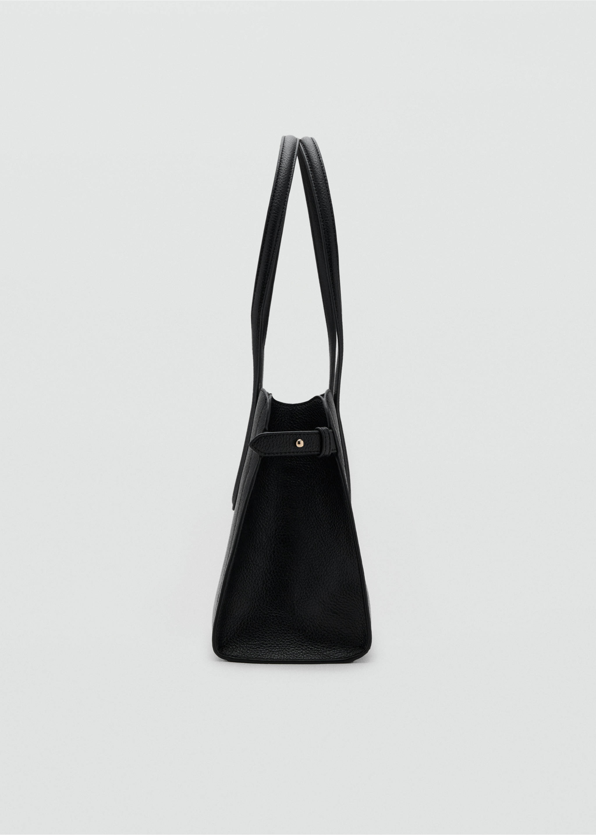 Small bag with pebbled effect - Details of the article 1, Black. Ref: 17055816-00.