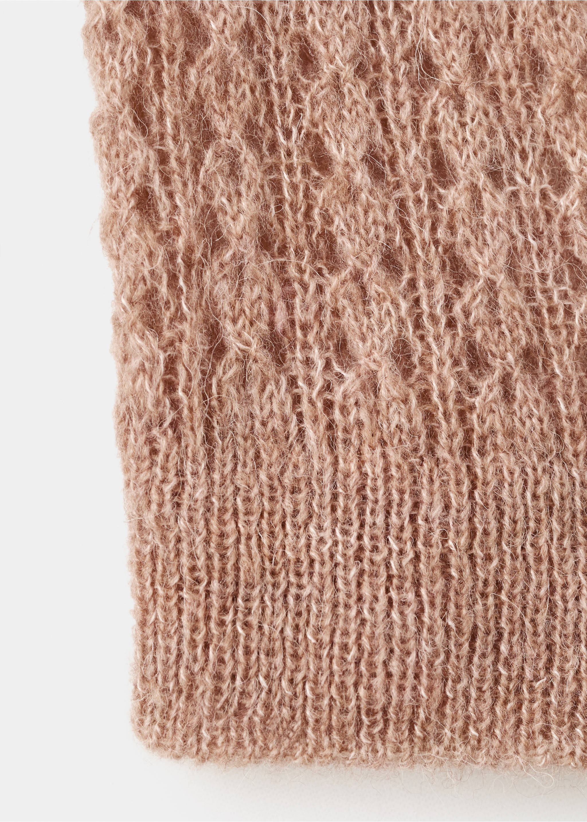 Pink polo knit fabric texture close-up, Medium Brown. Ref: 17055823-00.