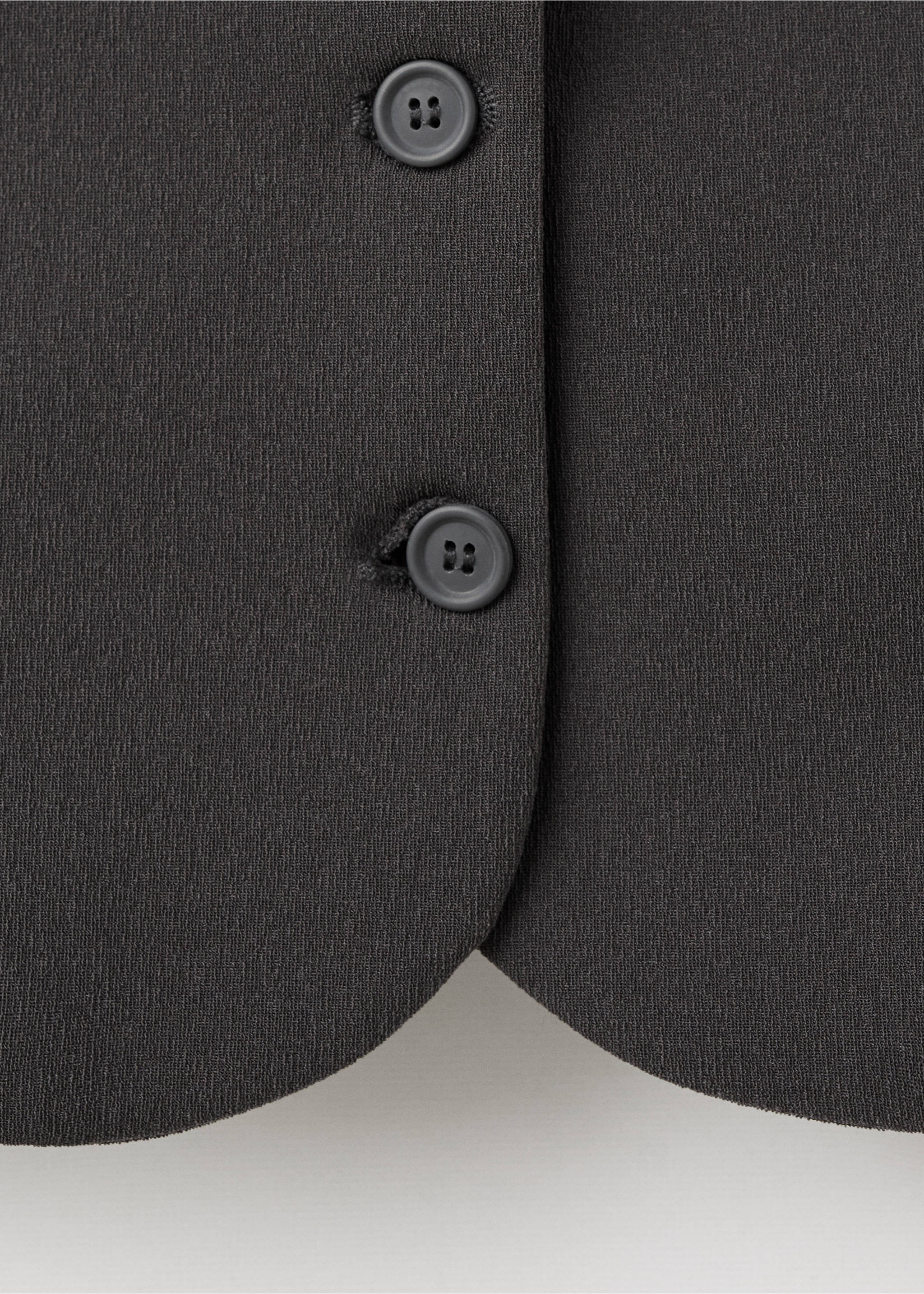 Tailored cropped suit jacket - Details of the article 8, Grey. Ref: 17055827-00.
