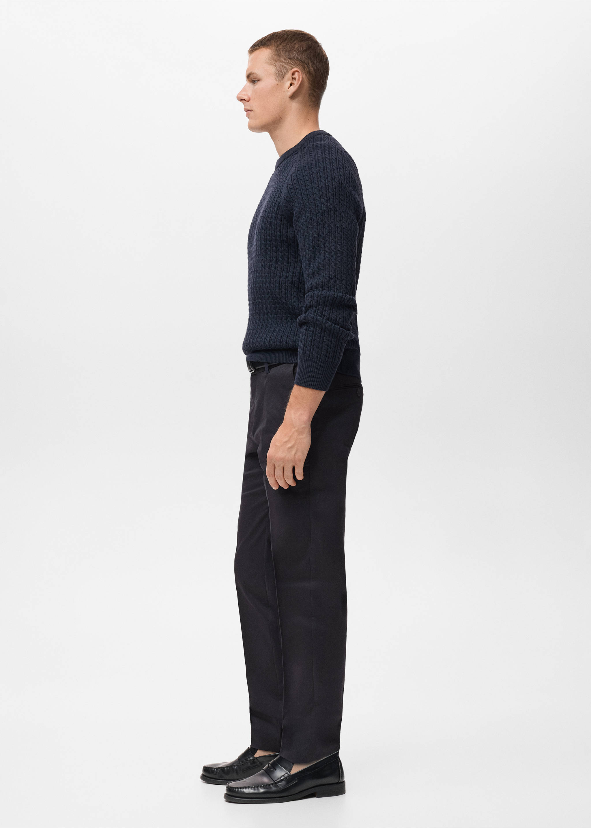 Pantalón algodón regular fit - Detalle del artículo 2, Negro. Ref: 17055969-00.