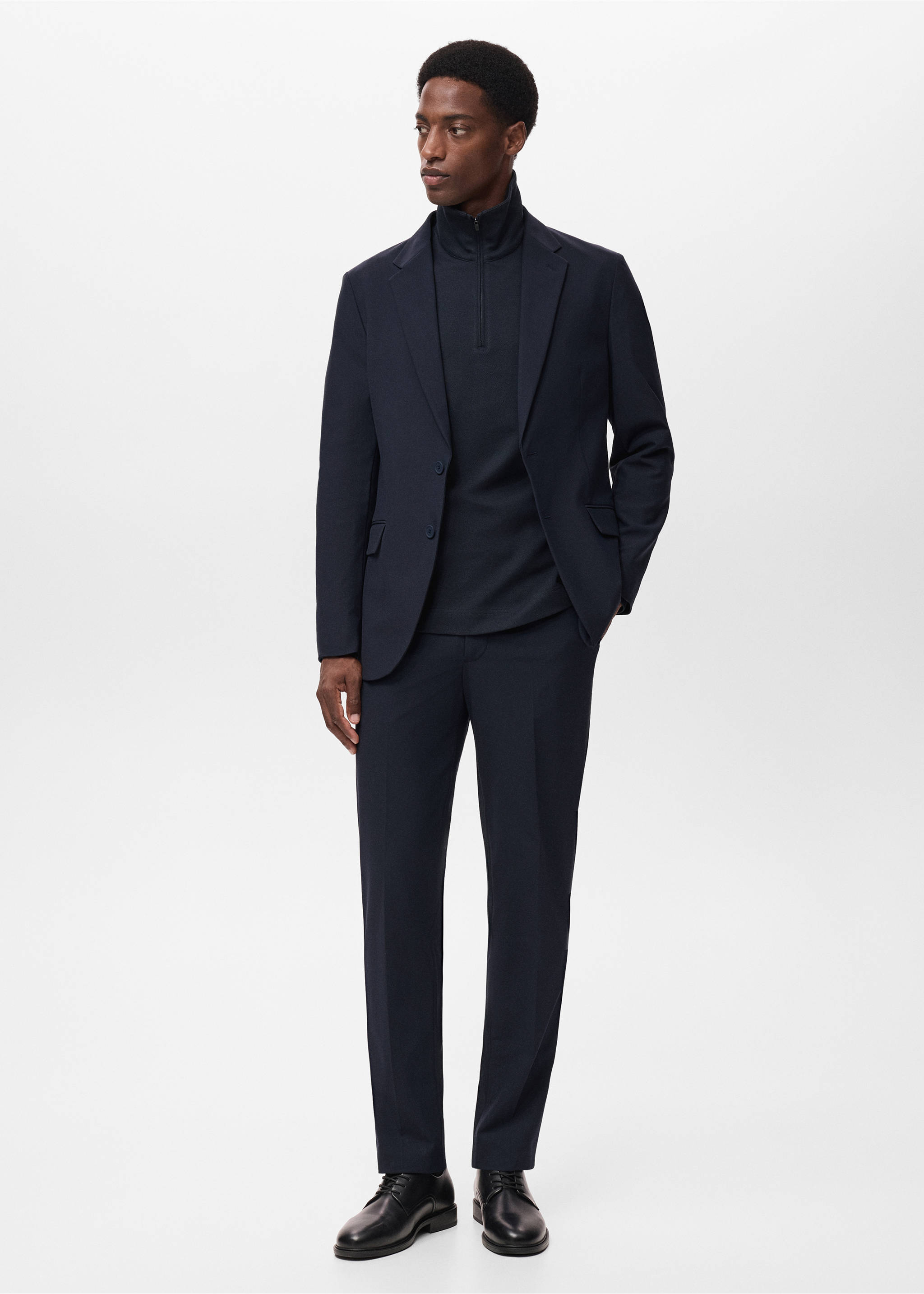 Zurich slim-fit Thermolite® suit jacket - General plane, Navy. Ref: 17055970-00.