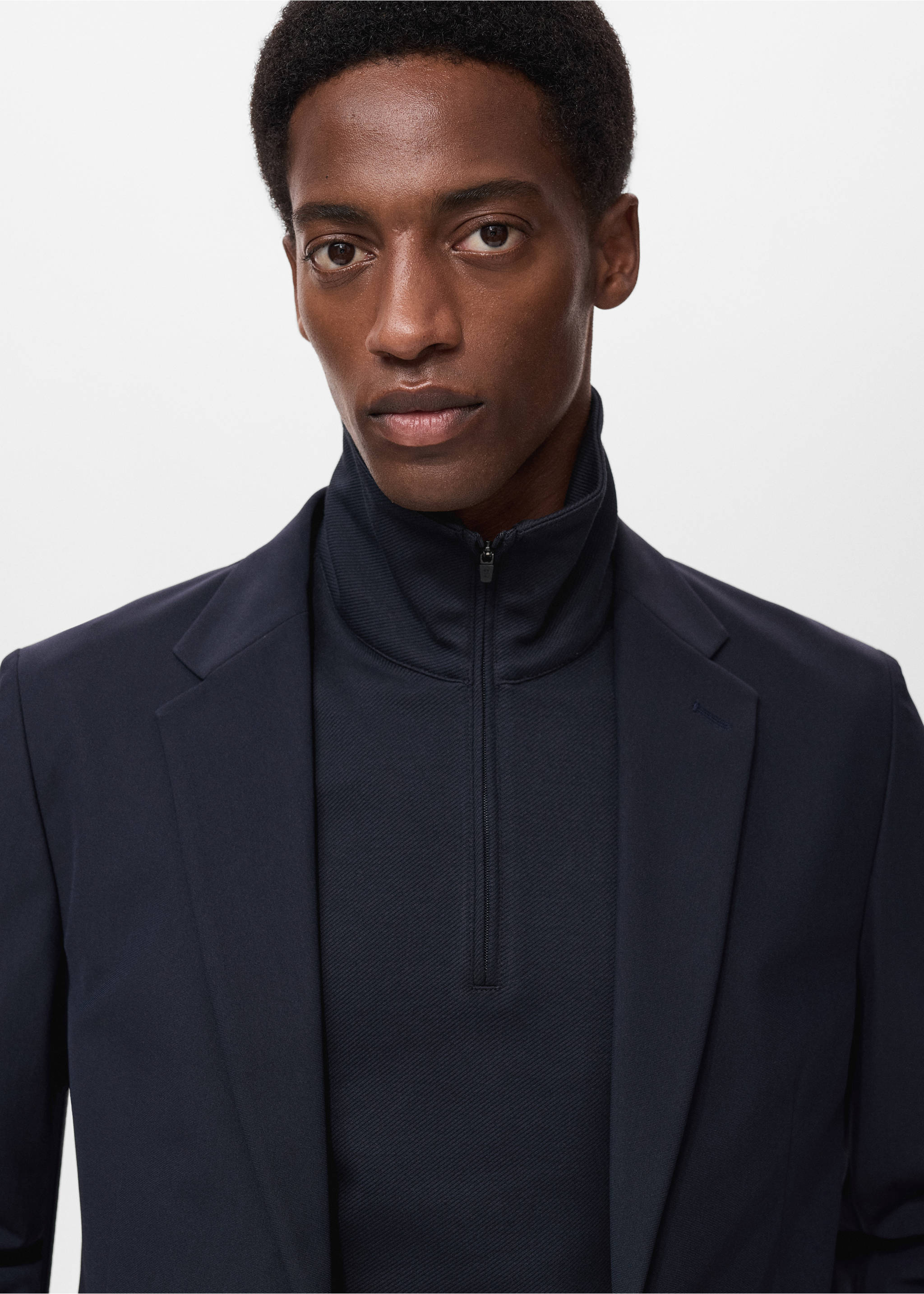 Zurich slim-fit Thermolite® suit jacket - Details of the article 1, Navy. Ref: 17055970-00.