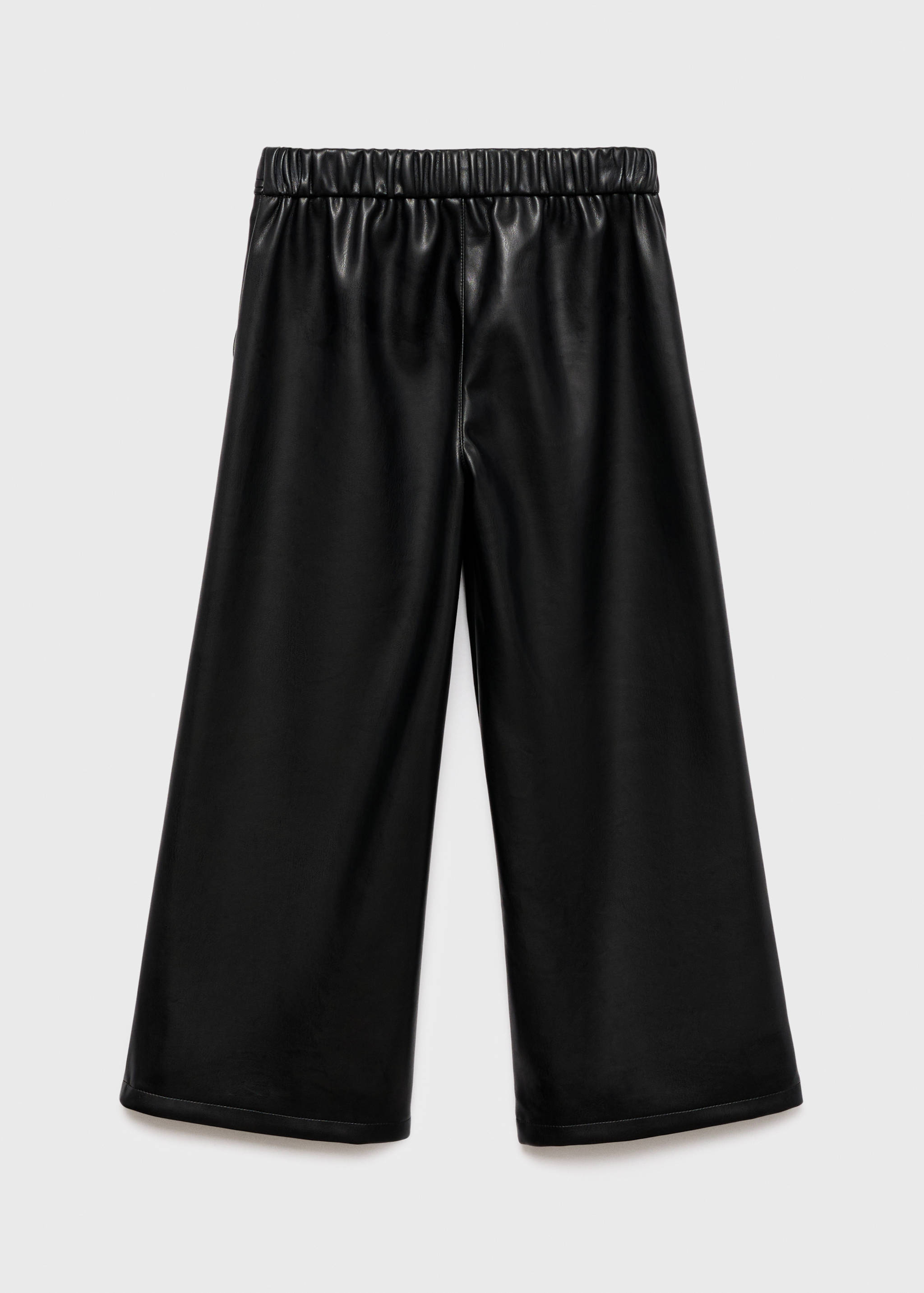 Straight leather-effect trousers - Reverse of the article