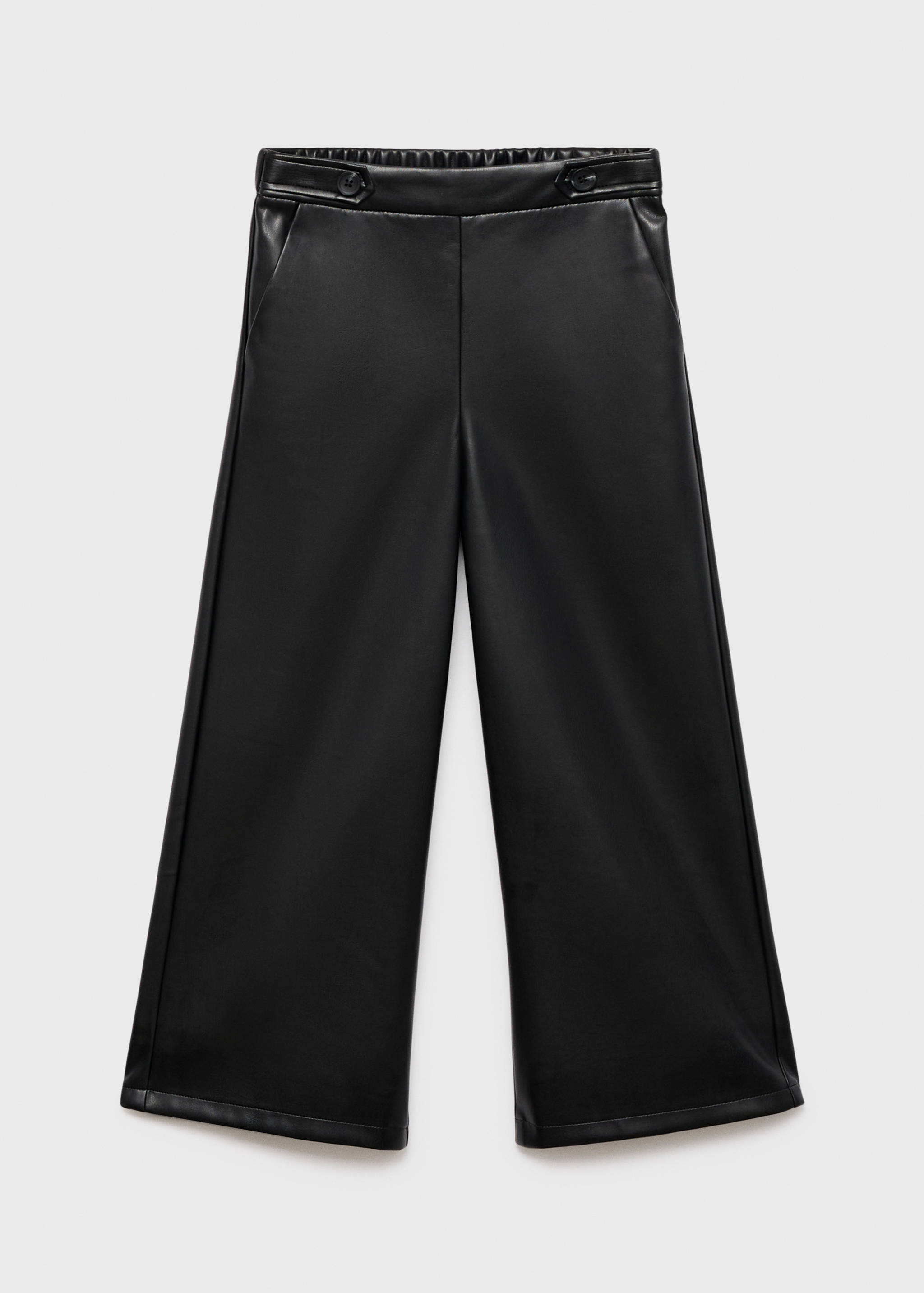 Straight leather-effect trousers - Article without model