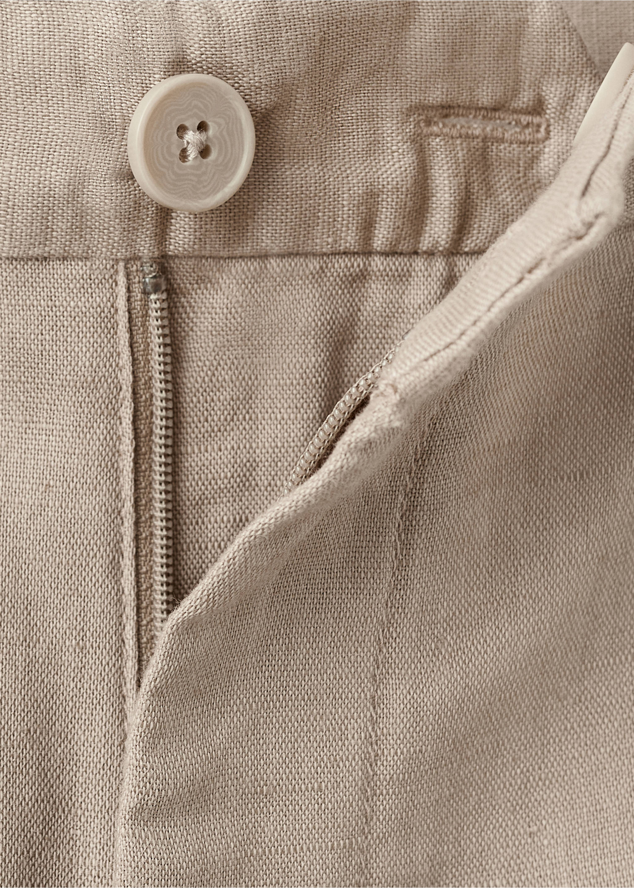 Bermuda lin et coton - Détail de l'article 0, Beige. Ref: 17055975-00.