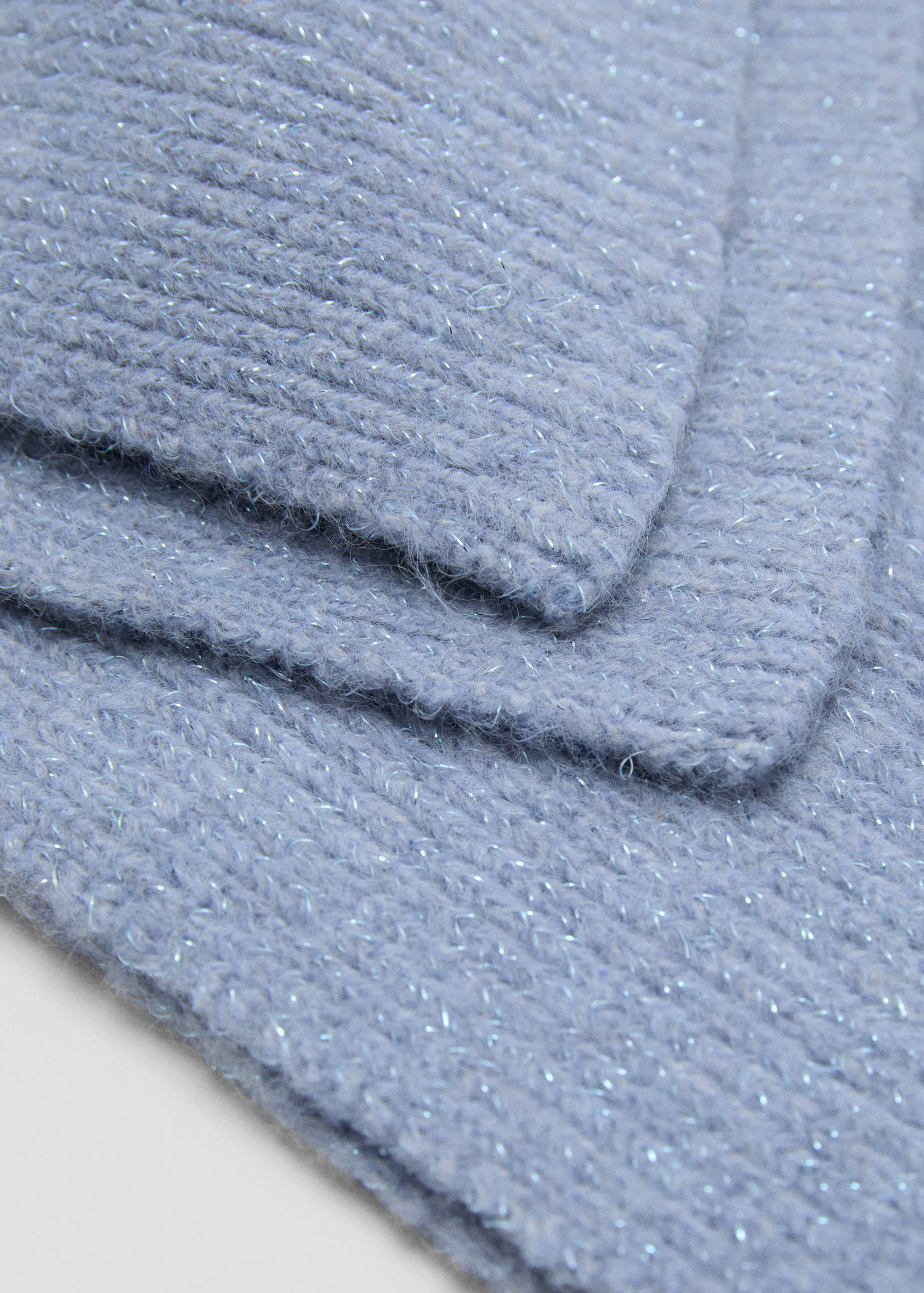 Lurex-Rippstrickschal - Mittlere Ansicht