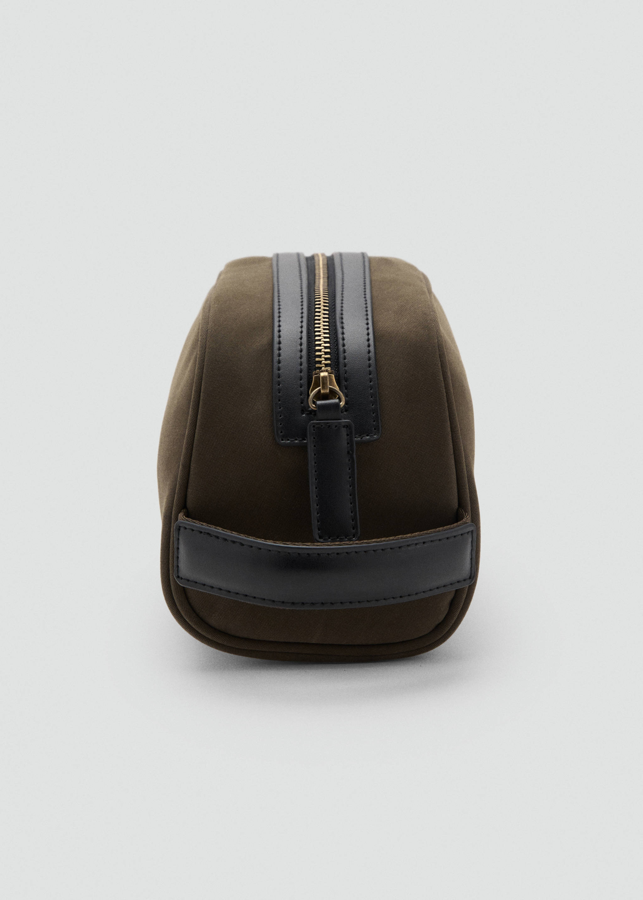 Kosmetiktasche aus Baumwolle mit Lederdetails - Detail des Artikels 1