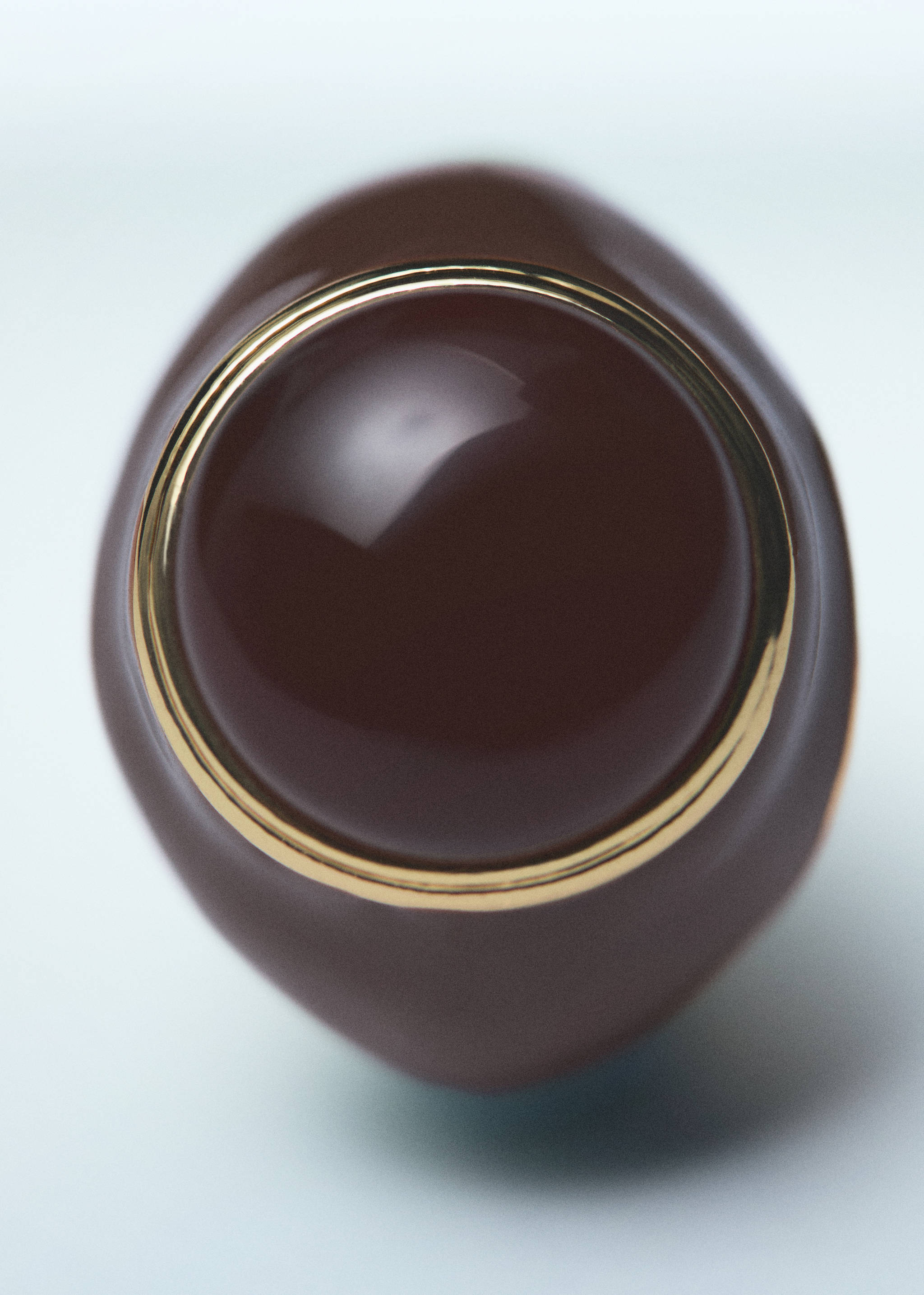 Semiprecious stone ring - General plane, Brown. Ref: 17055998-00.