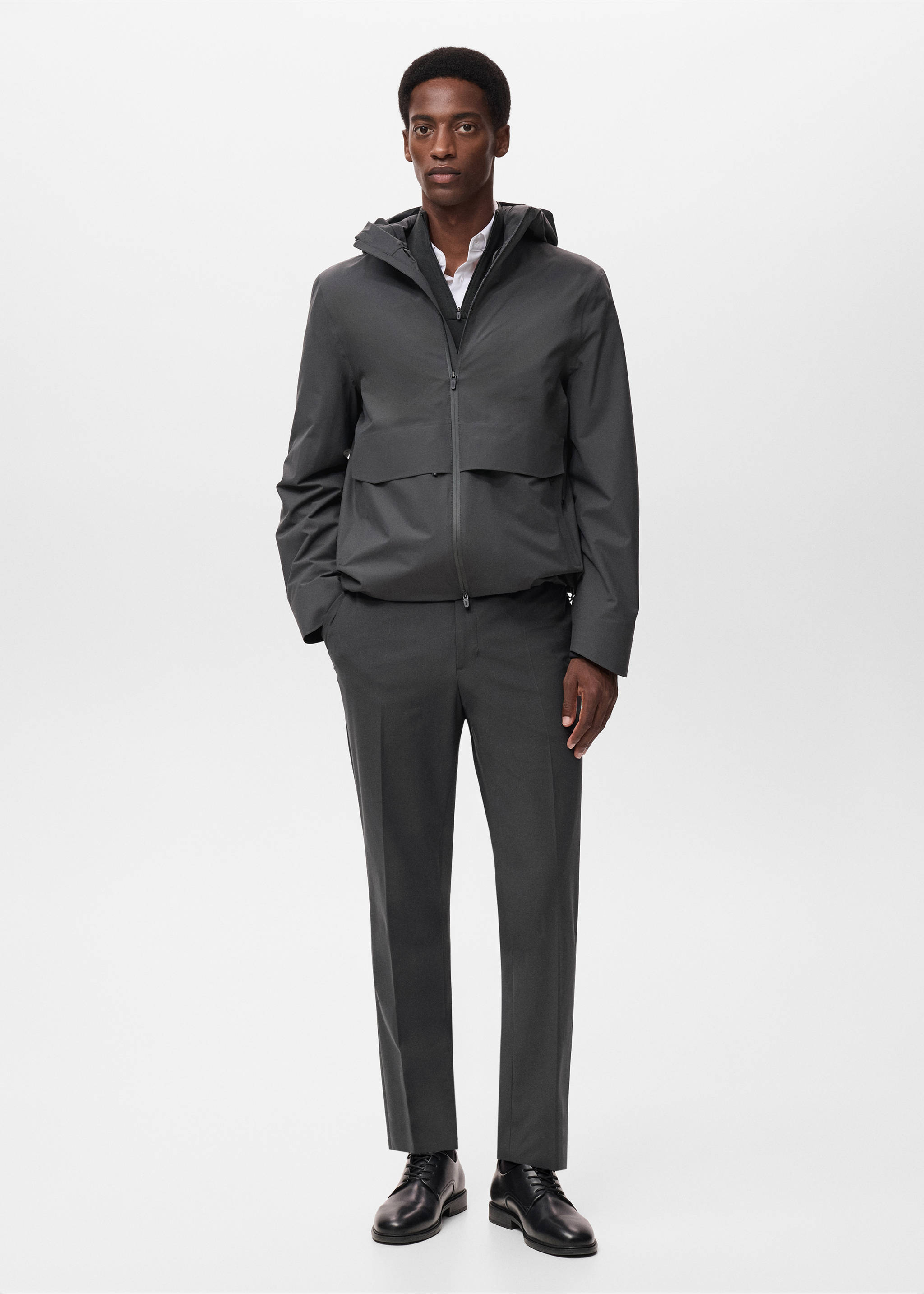 Slim-fit thermoregulating trousers - General plane, Dark Green. Ref: 17056327-00.
