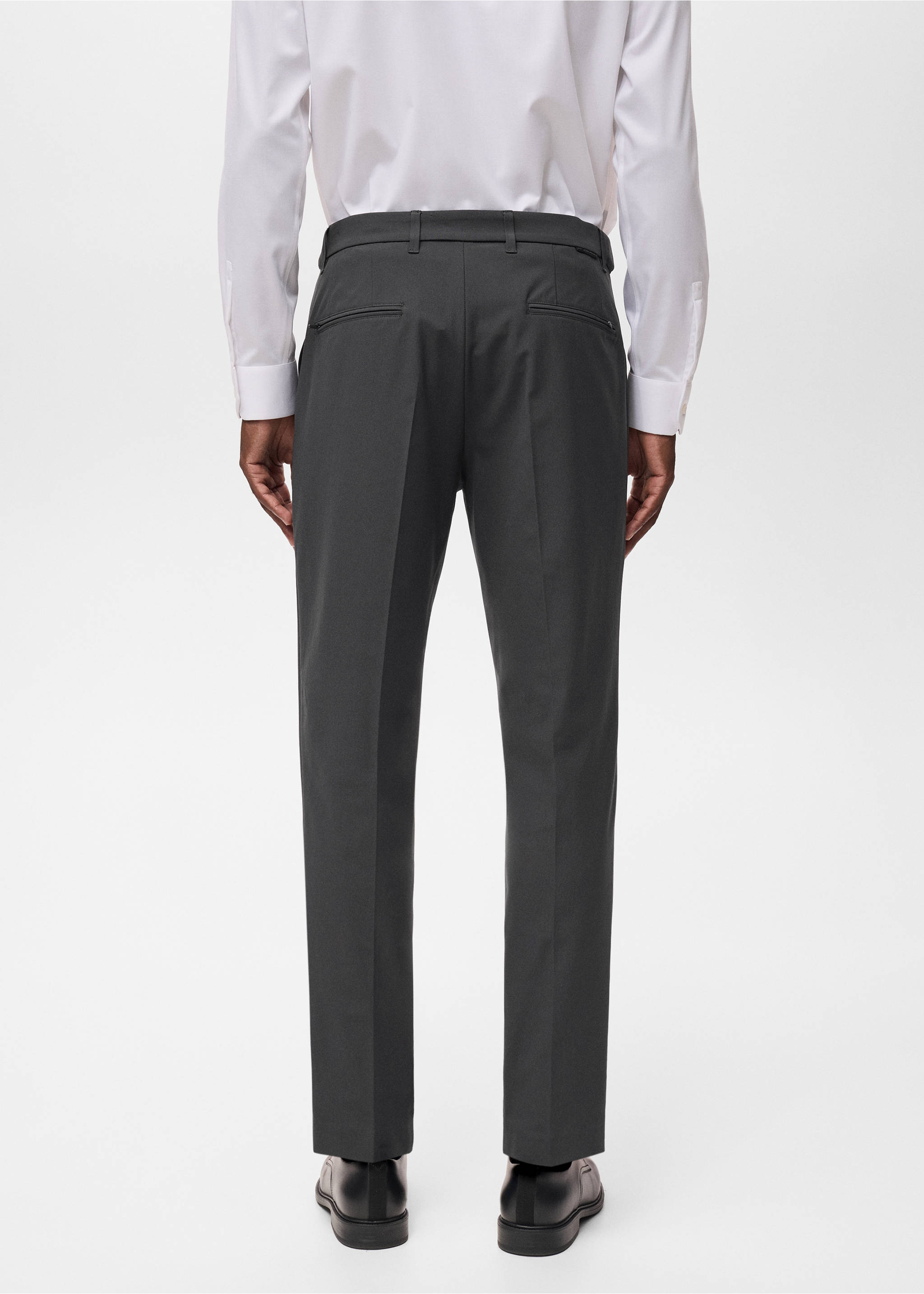 Slim-fit thermoregulating trousers - Reverse of the article, Dark Green. Ref: 17056327-00.
