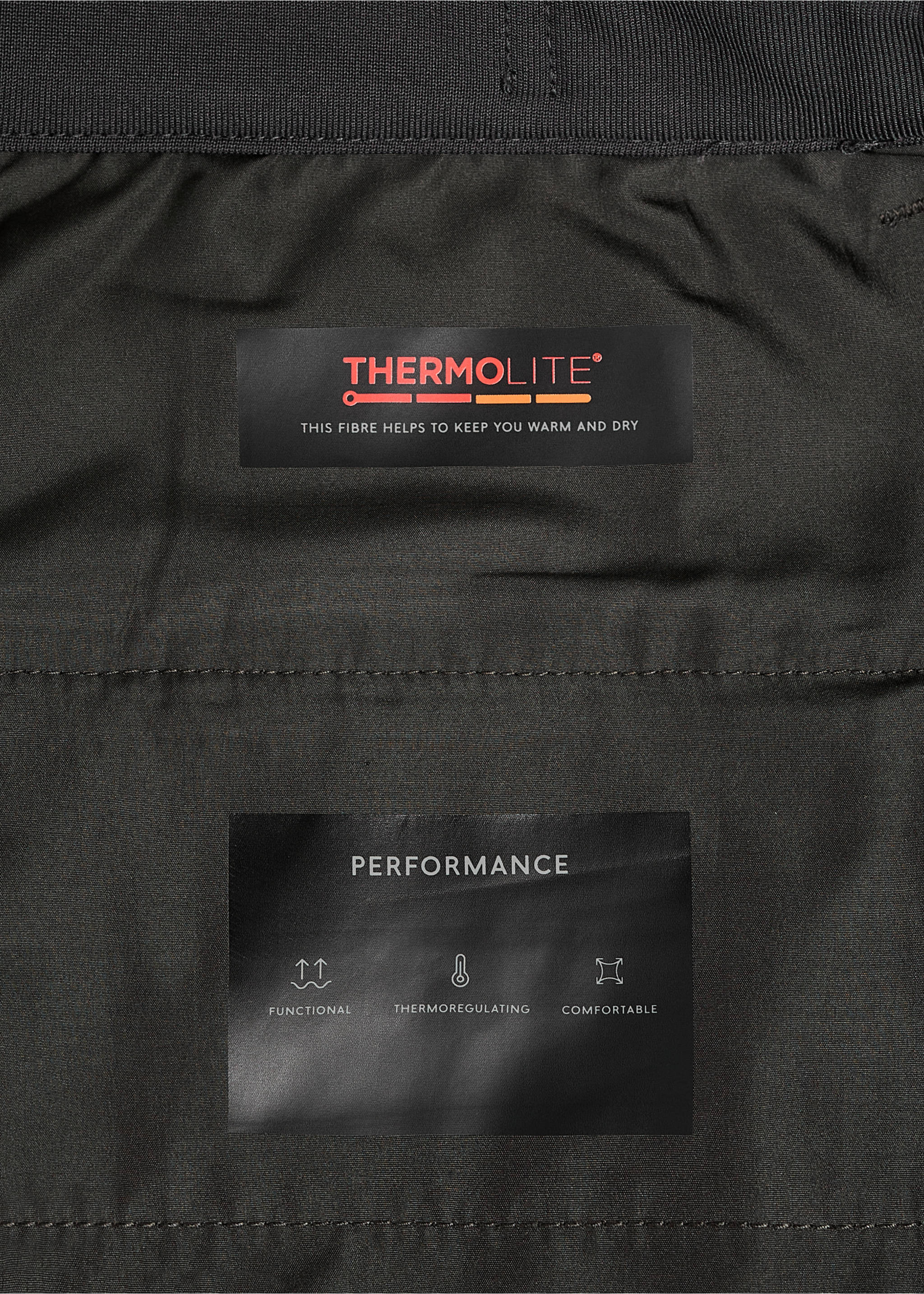 Slim-fit thermoregulating trousers - Details of the article 0, Dark Green. Ref: 17056327-00.
