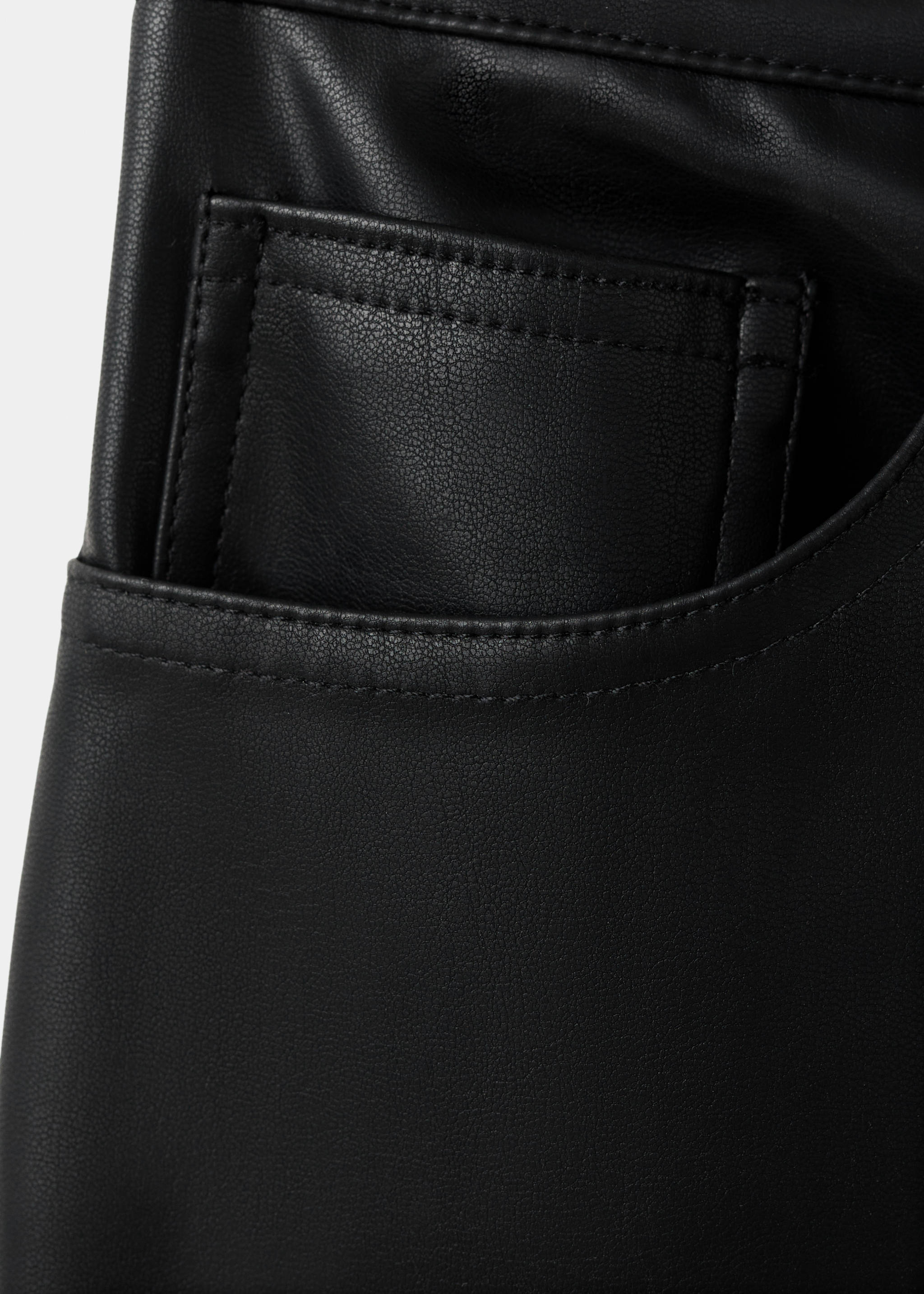 Pantalones polipiel rectos - Detalle del artículo 0