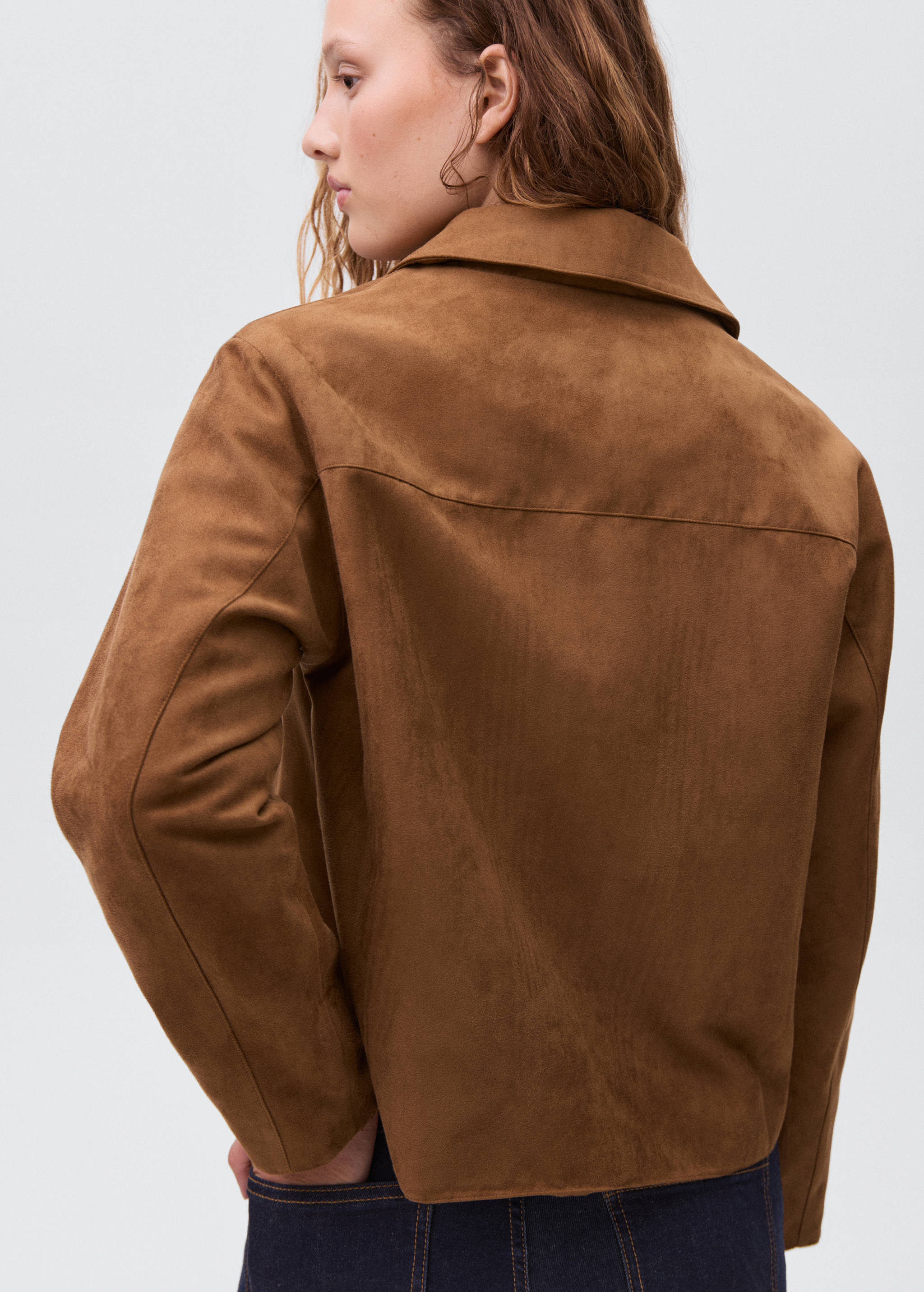 Suede effect jacket - Reverse of the article