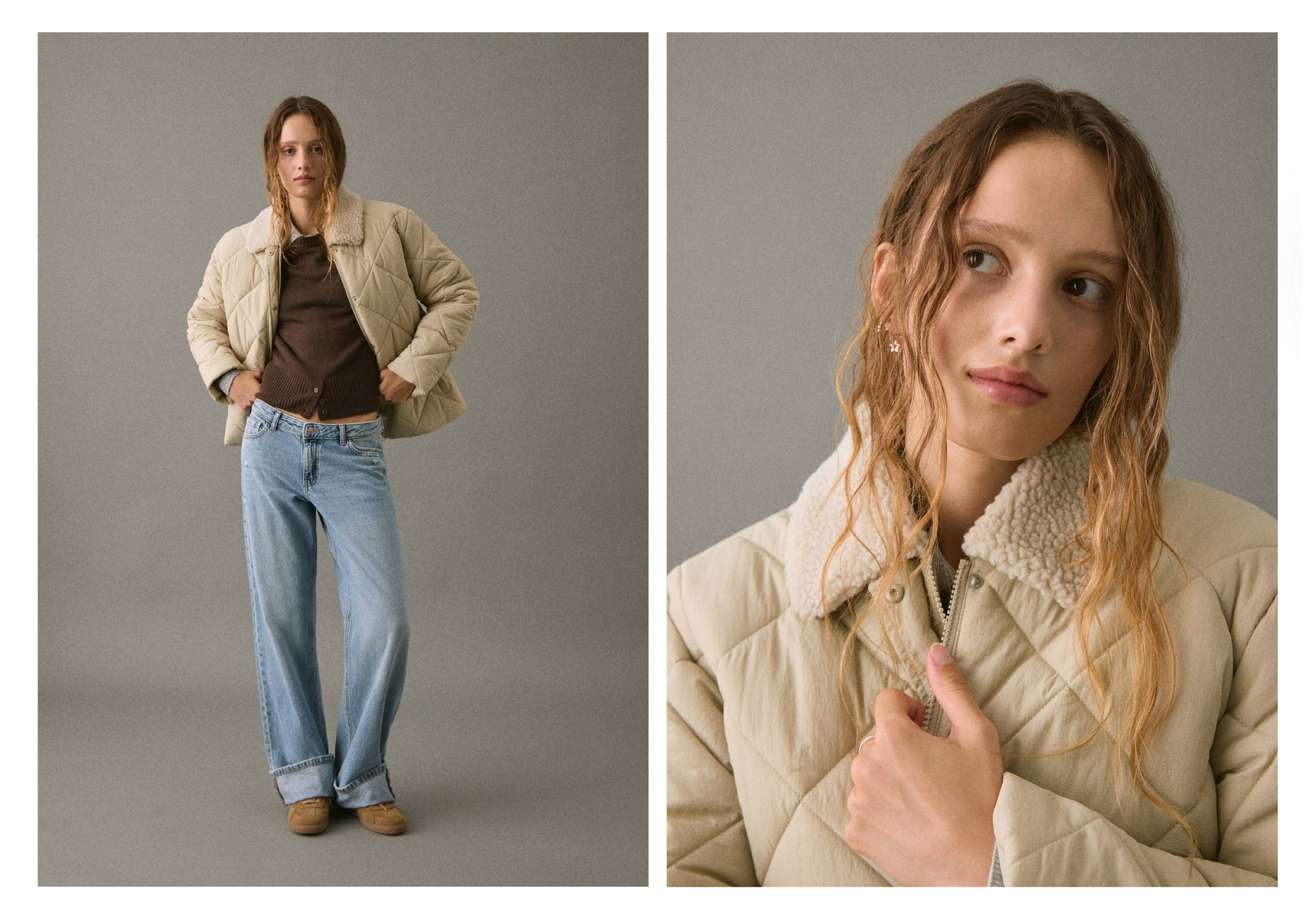 Pocket quilted jacket - Panoramic plane
