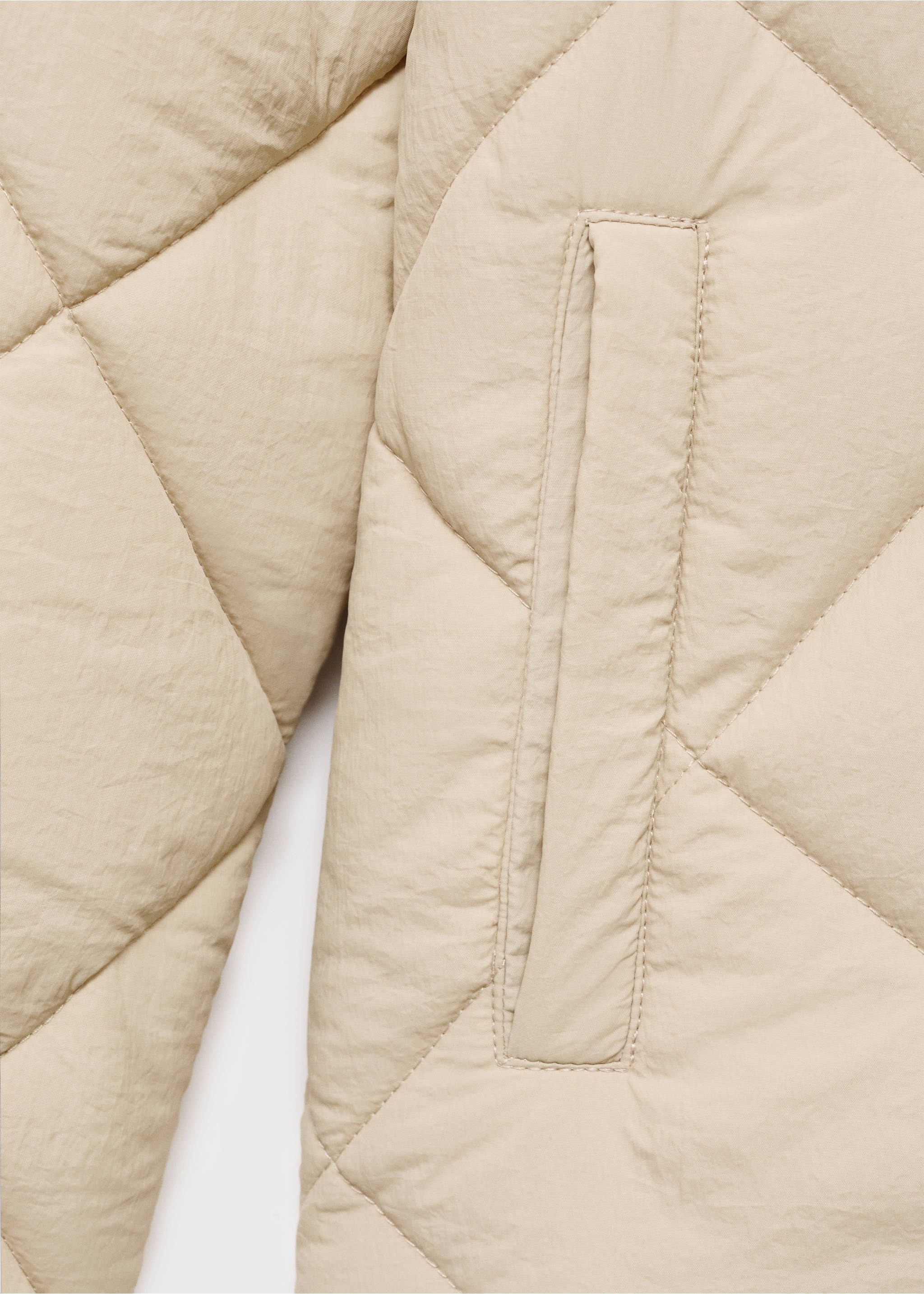 Pocket quilted jacket - Details of the article 0, Beige. Ref: 17056333-00.