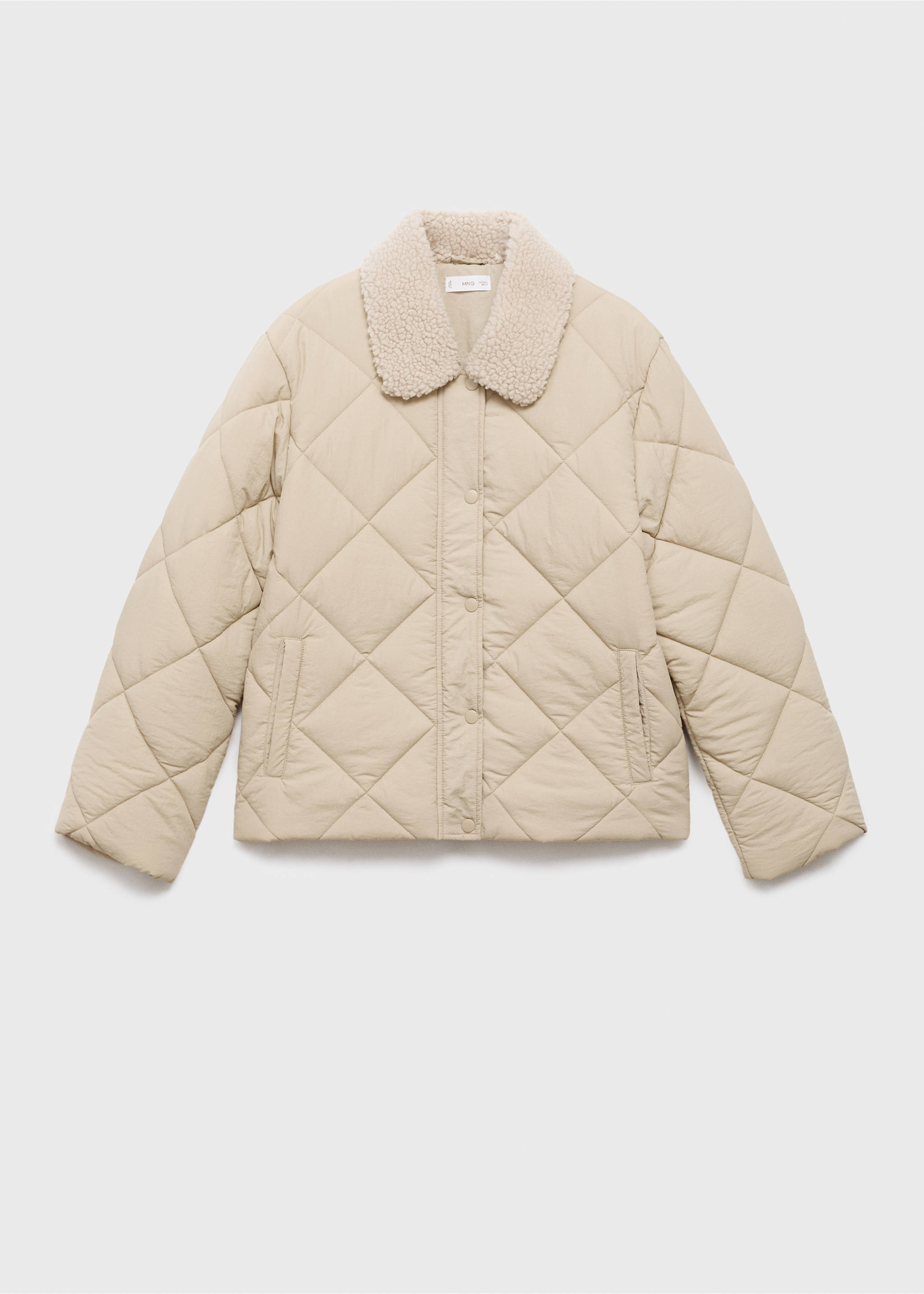 Pocket quilted jacket - Article without model, Beige. Ref: 17056333-00.