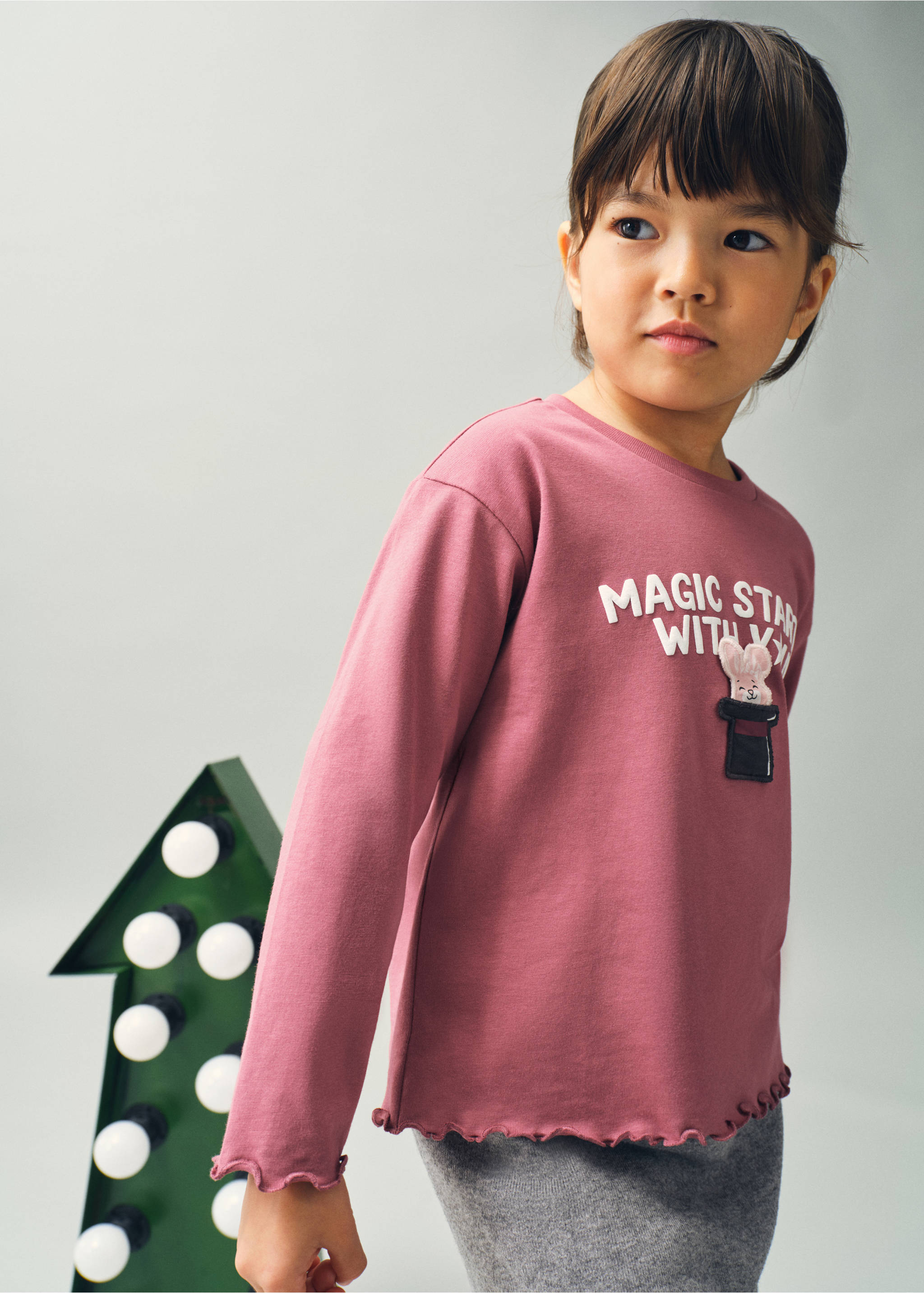 Textured embroidered t-shirt - General plane, Strawberry. Ref: 17056336-00.
