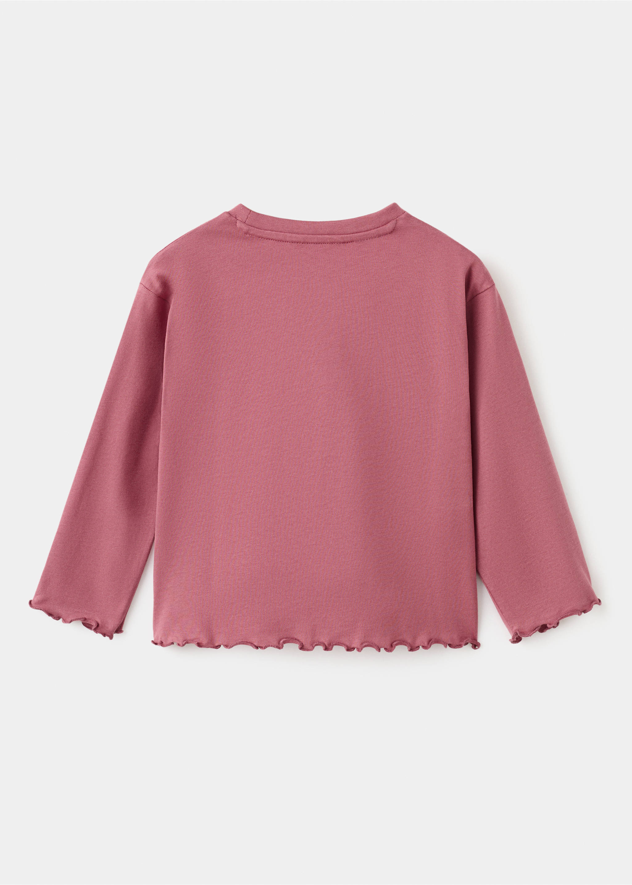 Textured embroidered t-shirt - Reverse of the article, Strawberry. Ref: 17056336-00.