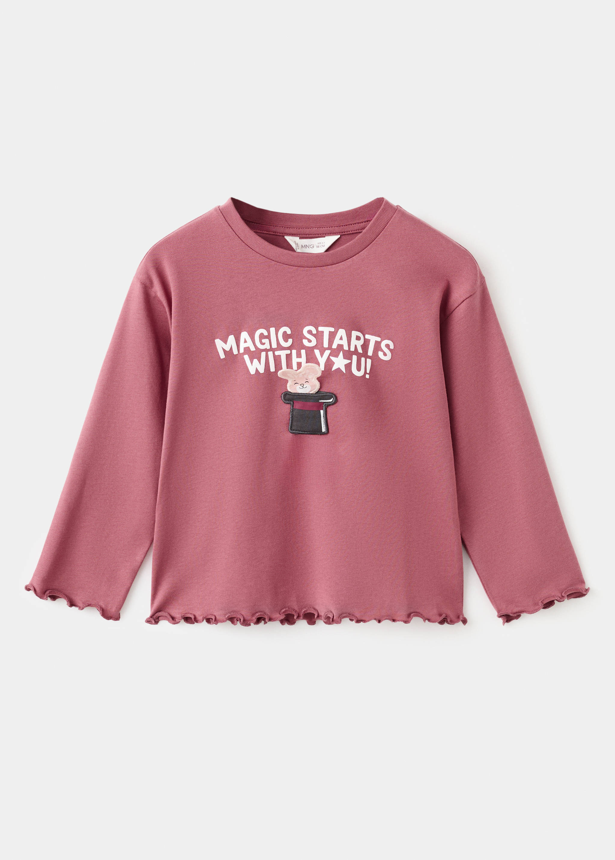 Textured embroidered t-shirt - Article without model