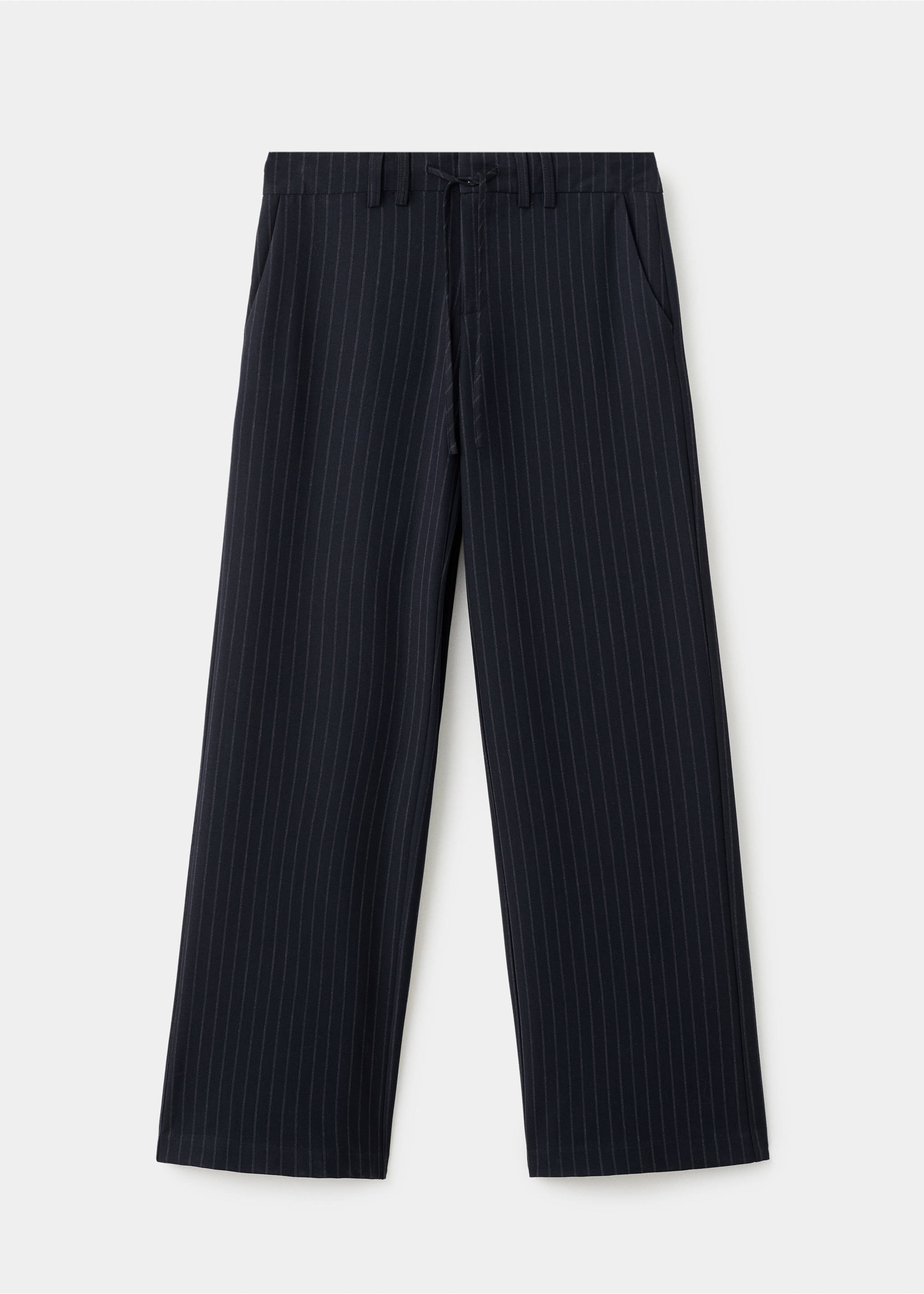 Pantalon rayé de costume - Article sans modèle, Bleu marine. Ref: 17056337-00.