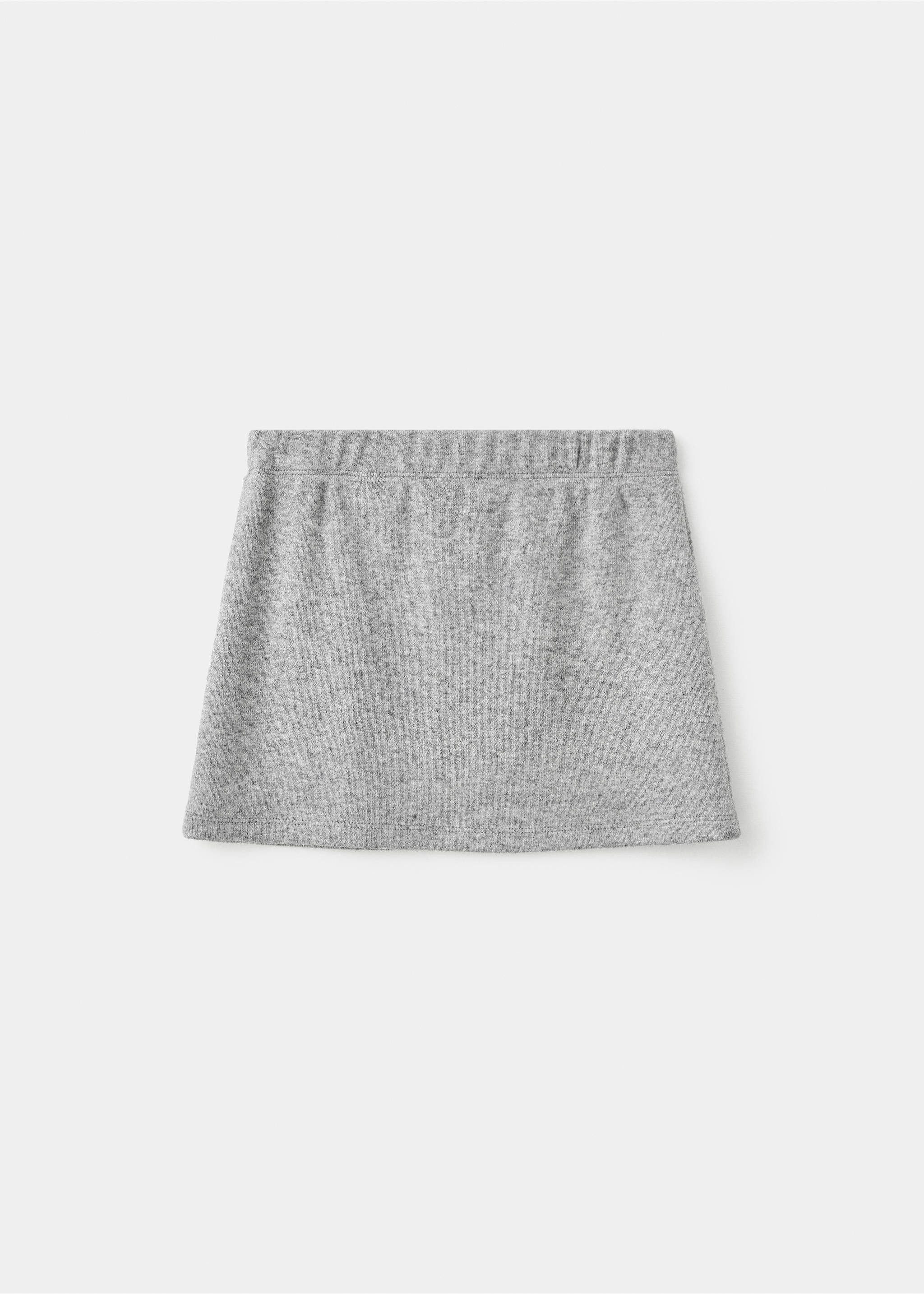 A-linjeformad trikåkjol - Artikelns baksida, Medium Heather grå. Ref: 17056339-00.