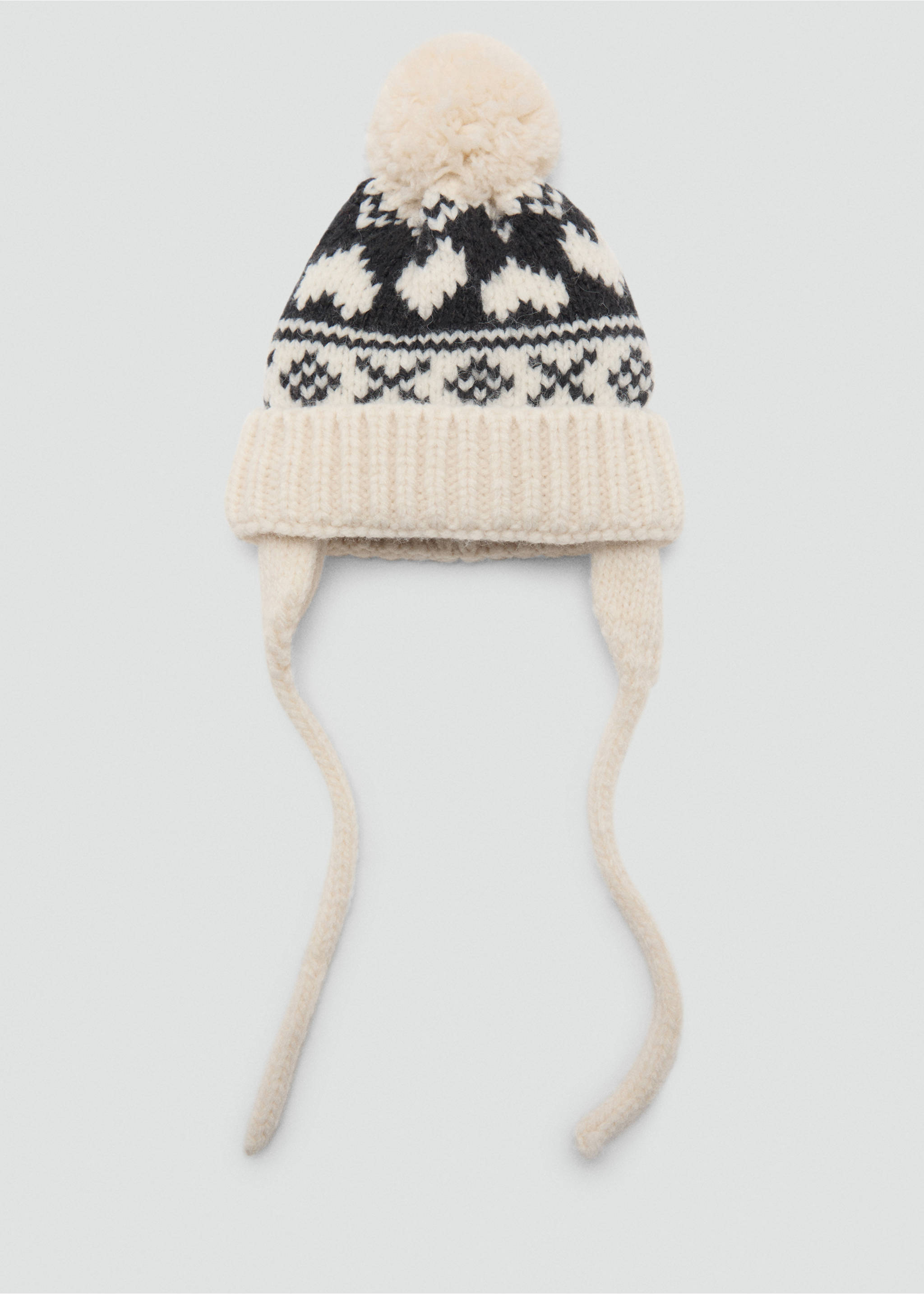 Bonnet en maille à pompon - Article sans modèle, Sable. Ref: 17056347-00.