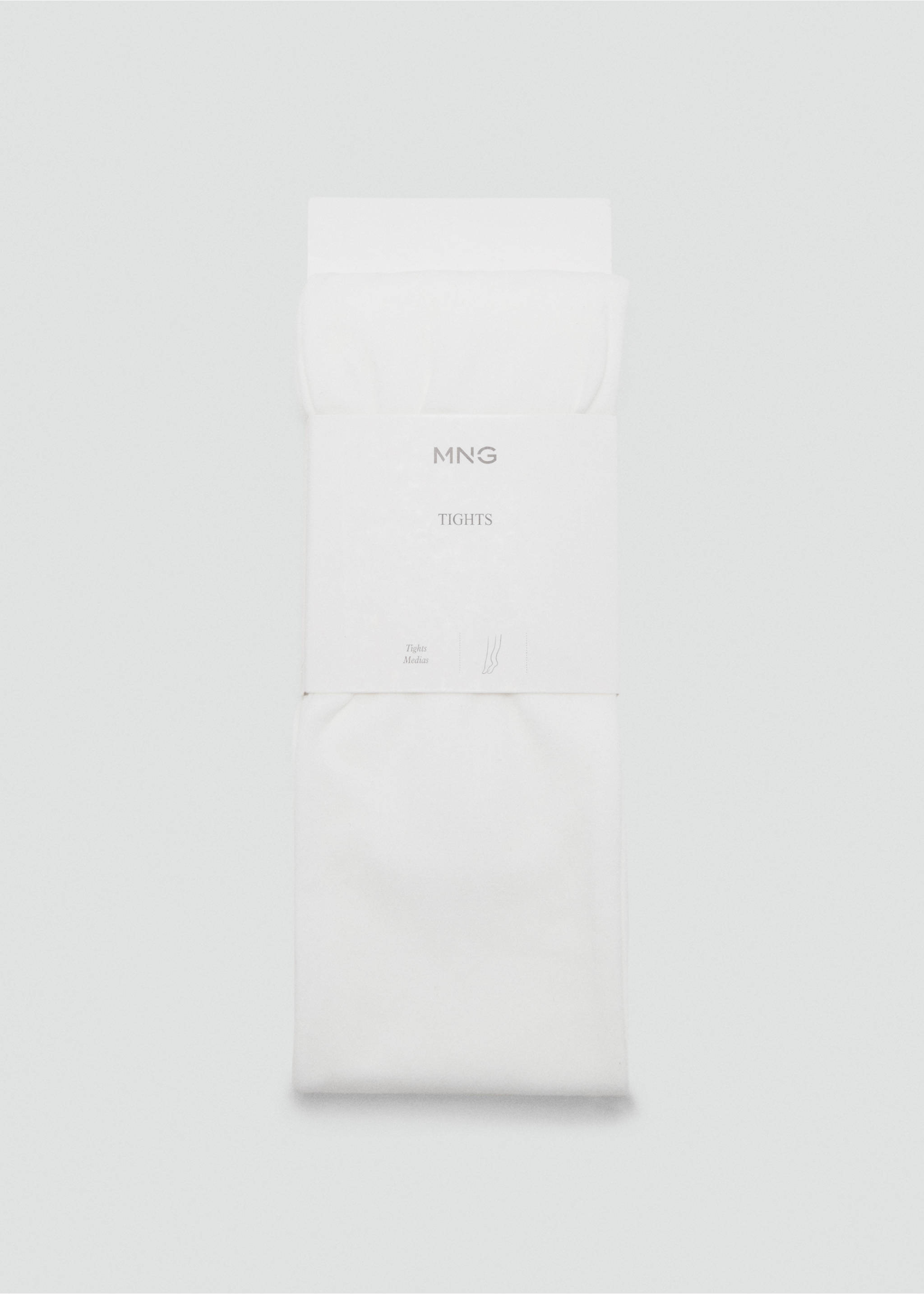 Basic colour tights - Details of the article 2, White. Ref: 17056349-00.