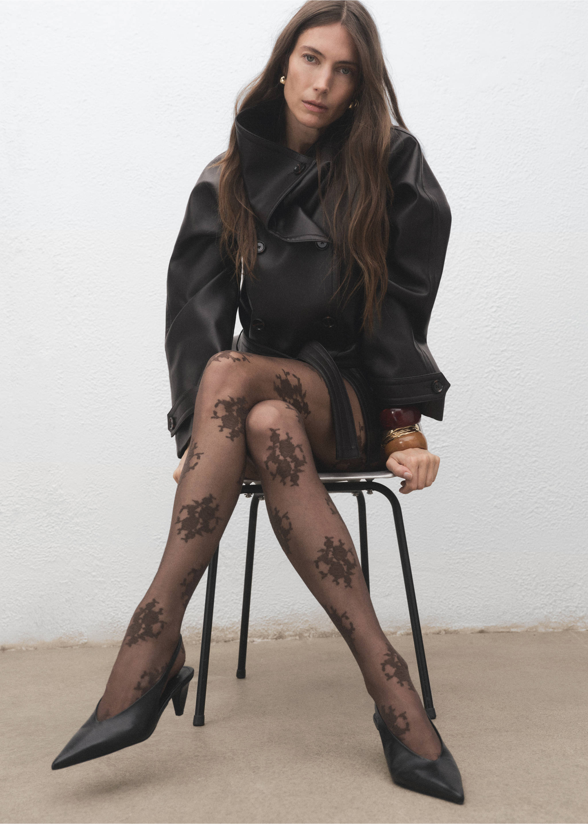 Jacquard panty's - Overzichtstekening, Chocoladebruin. Ref: 17056350-00.