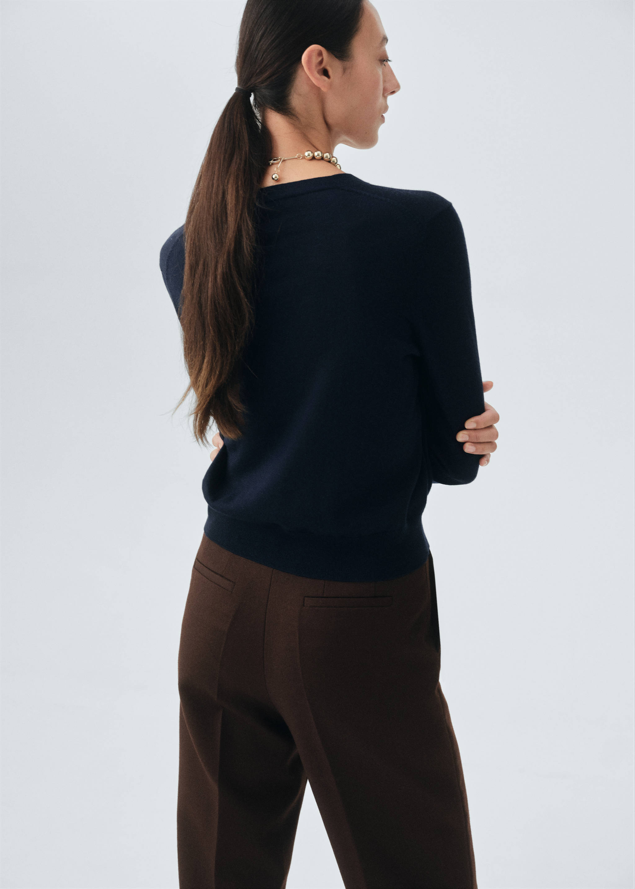 Cardigan 100 % laine mérinos - Verso de l’article