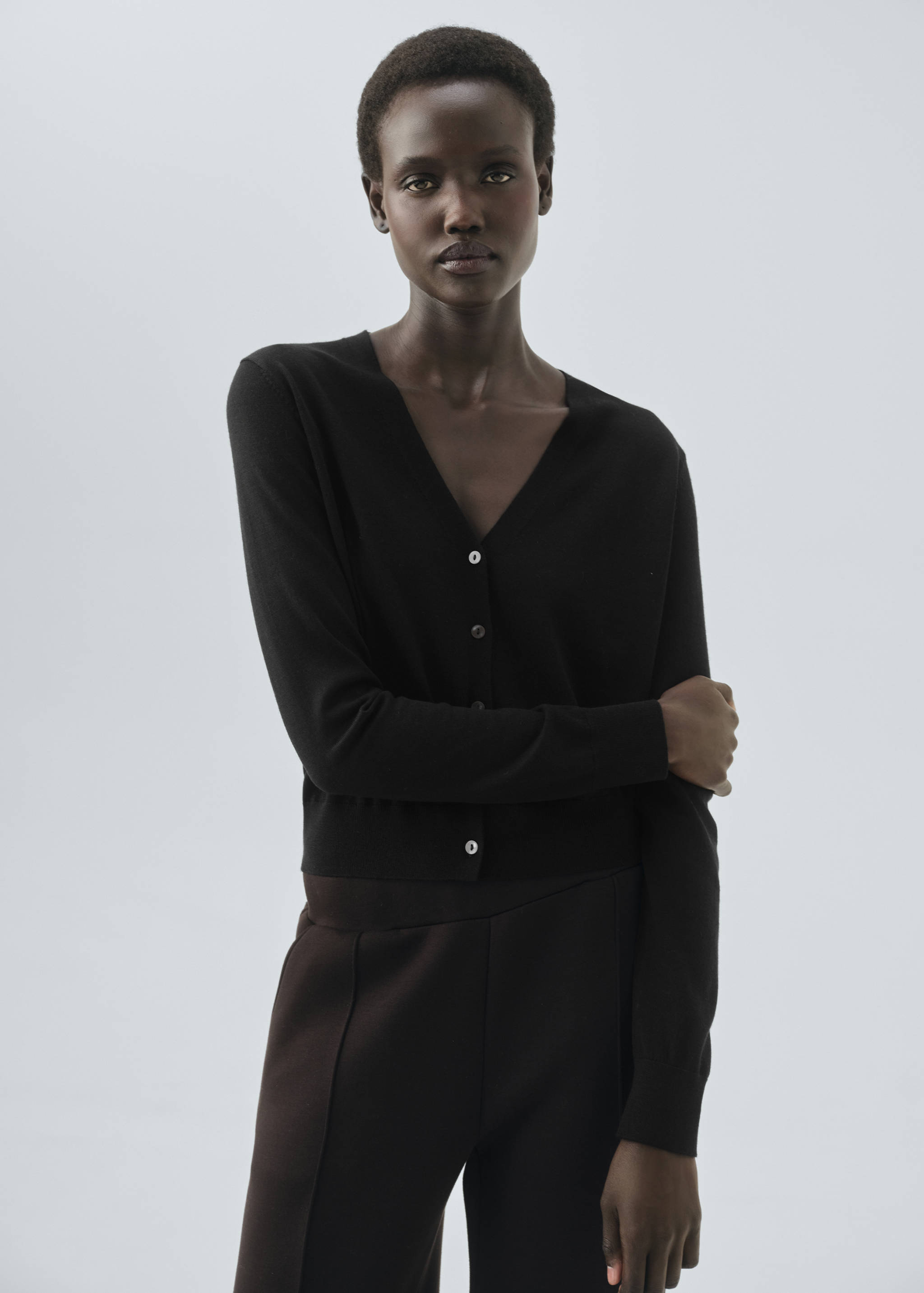 100% merino wool cardigan - Medium plane