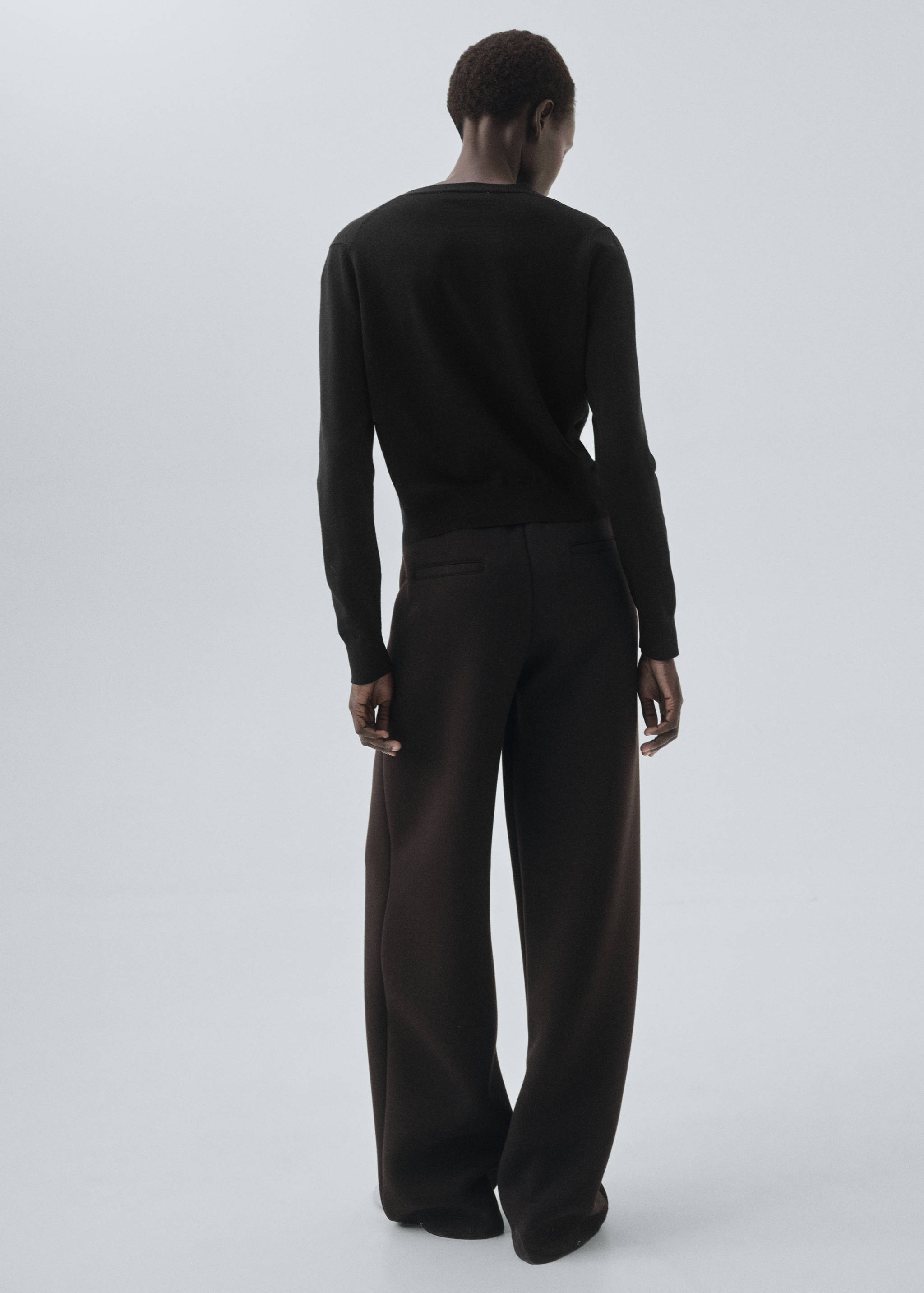 100% merino wool cardigan - Reverse of the article