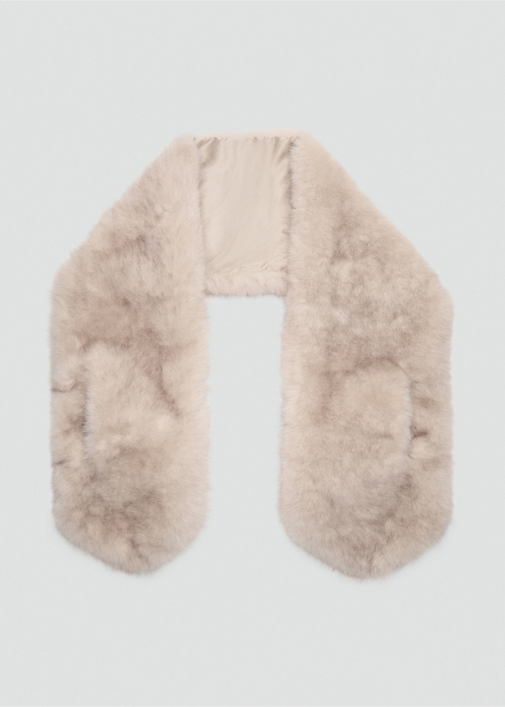 Faux-fur scarf - Medium plane, Beige. Ref: 17056354-00.