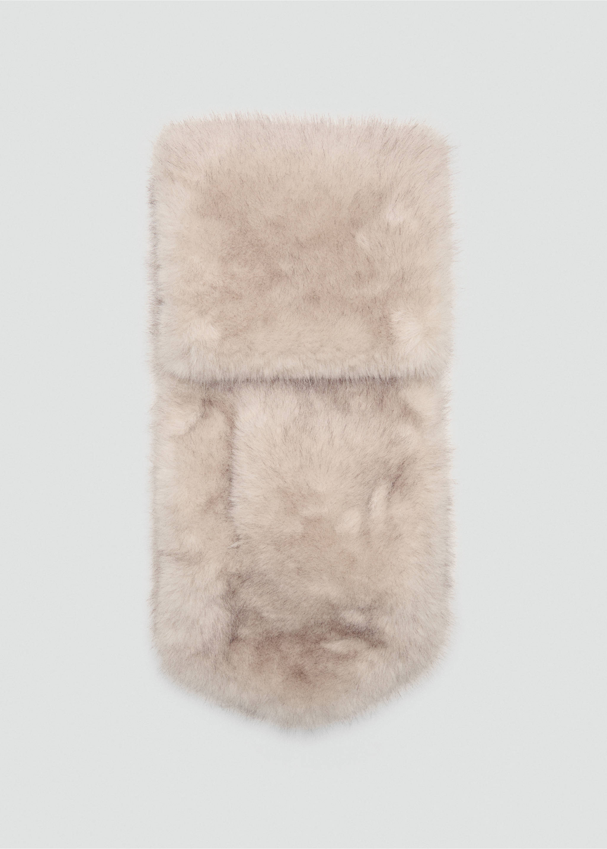 Faux-fur scarf - Article without model, Beige. Ref: 17056354-00.
