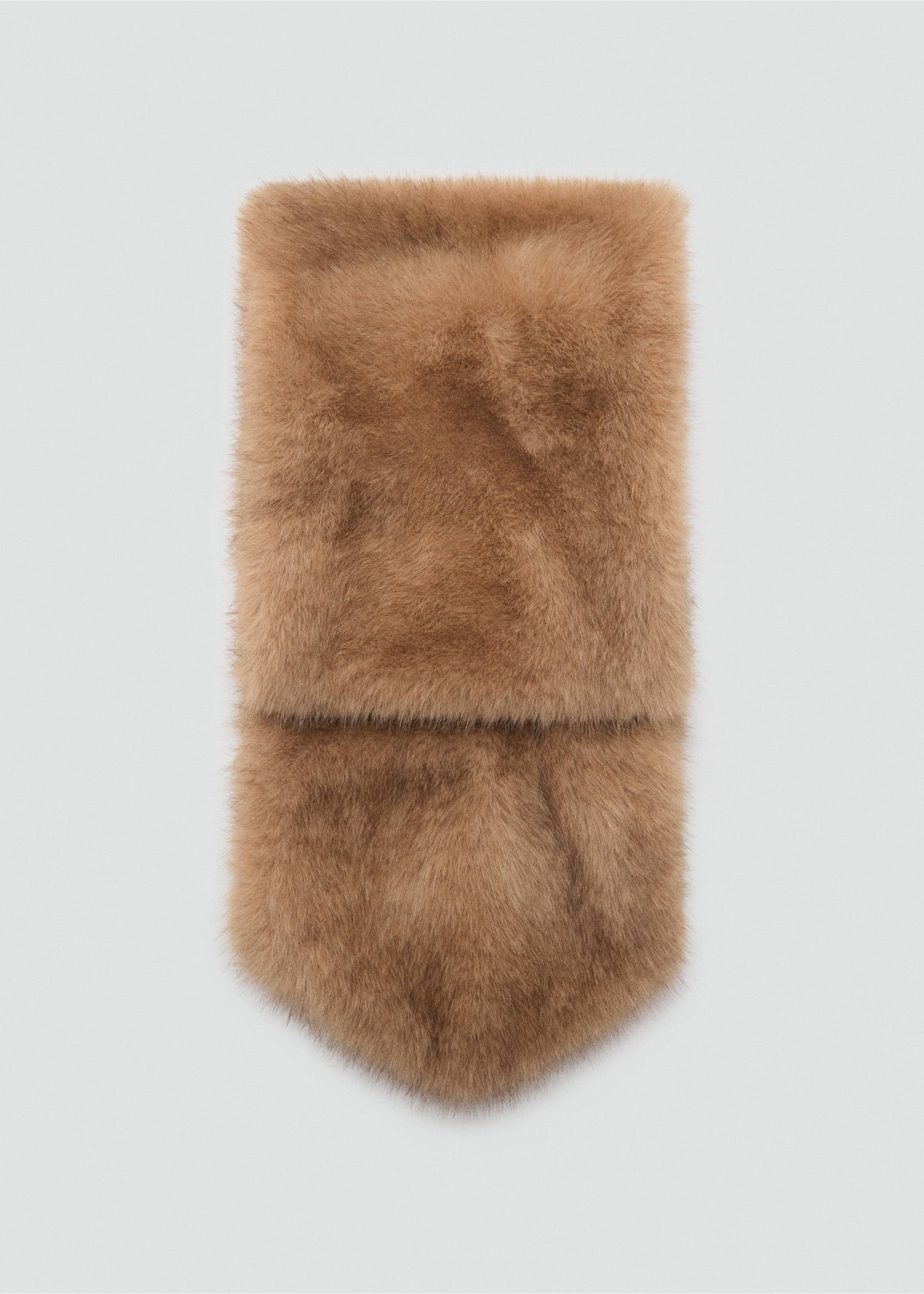 Faux-fur scarf - Article without model, Brown. Ref: 17056354-00.