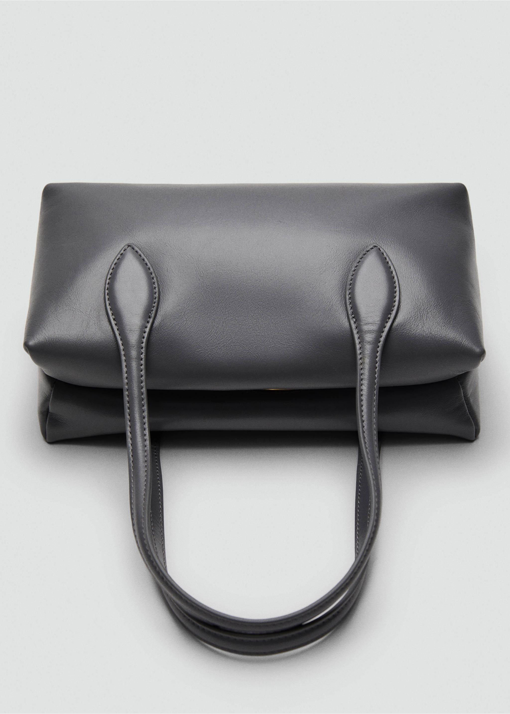 Bolso hombro piel acolchado - Detalle del artículo 4, Gris. Ref: 17056356-00.