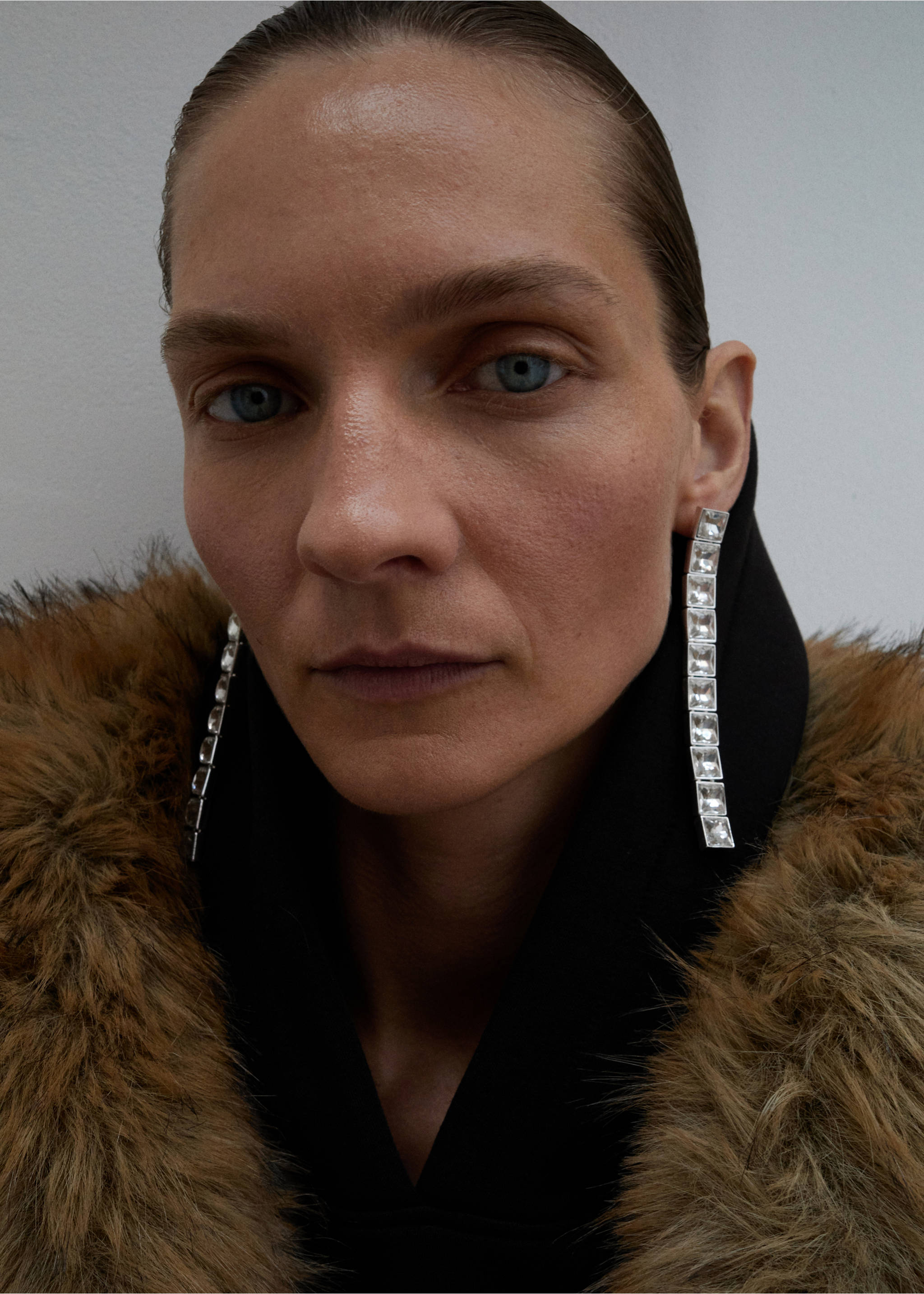 Crystal pendant earrings - General plane, Silver. Ref: 17056359-00.